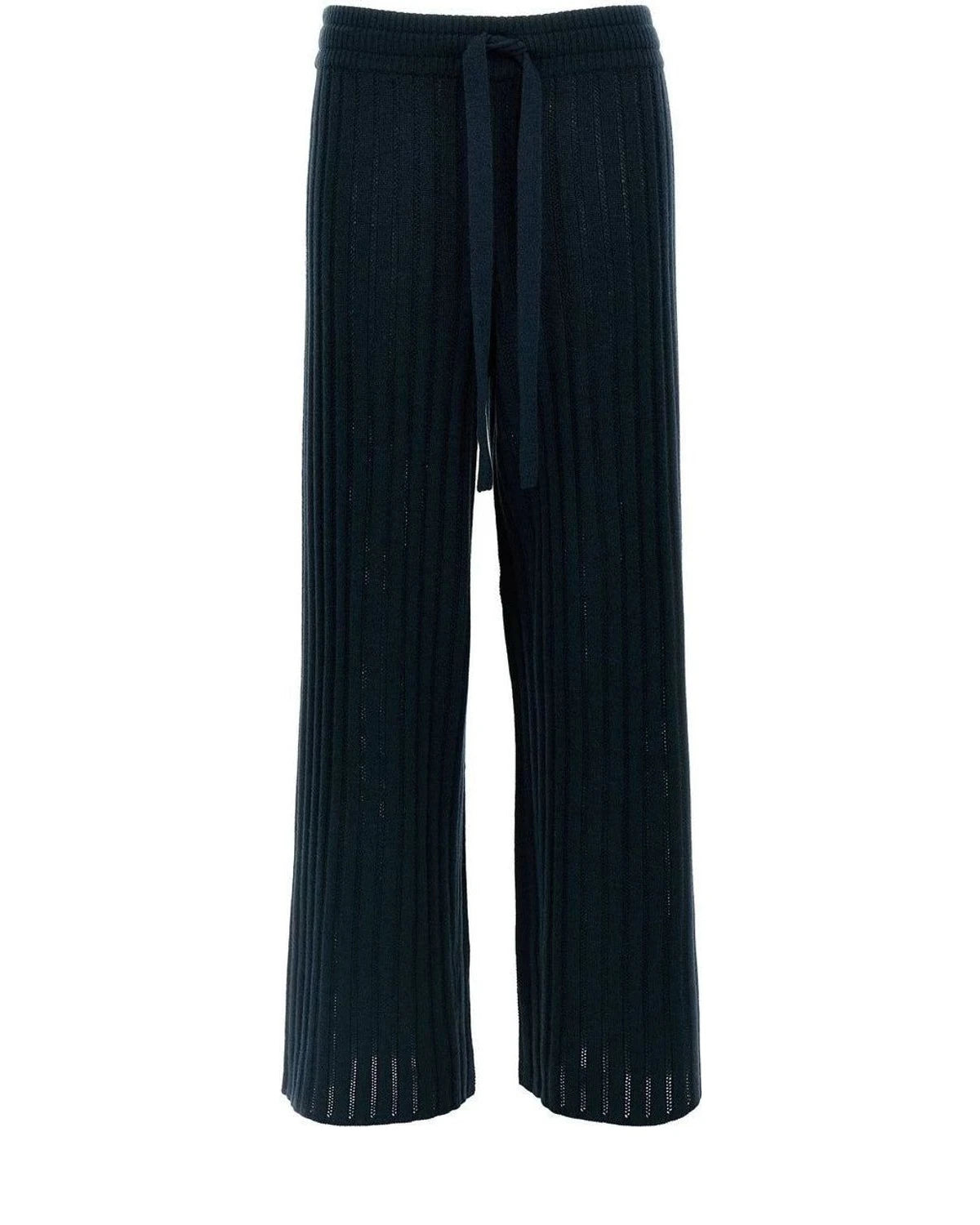 Eres Palazzo Pant in navy, Wool