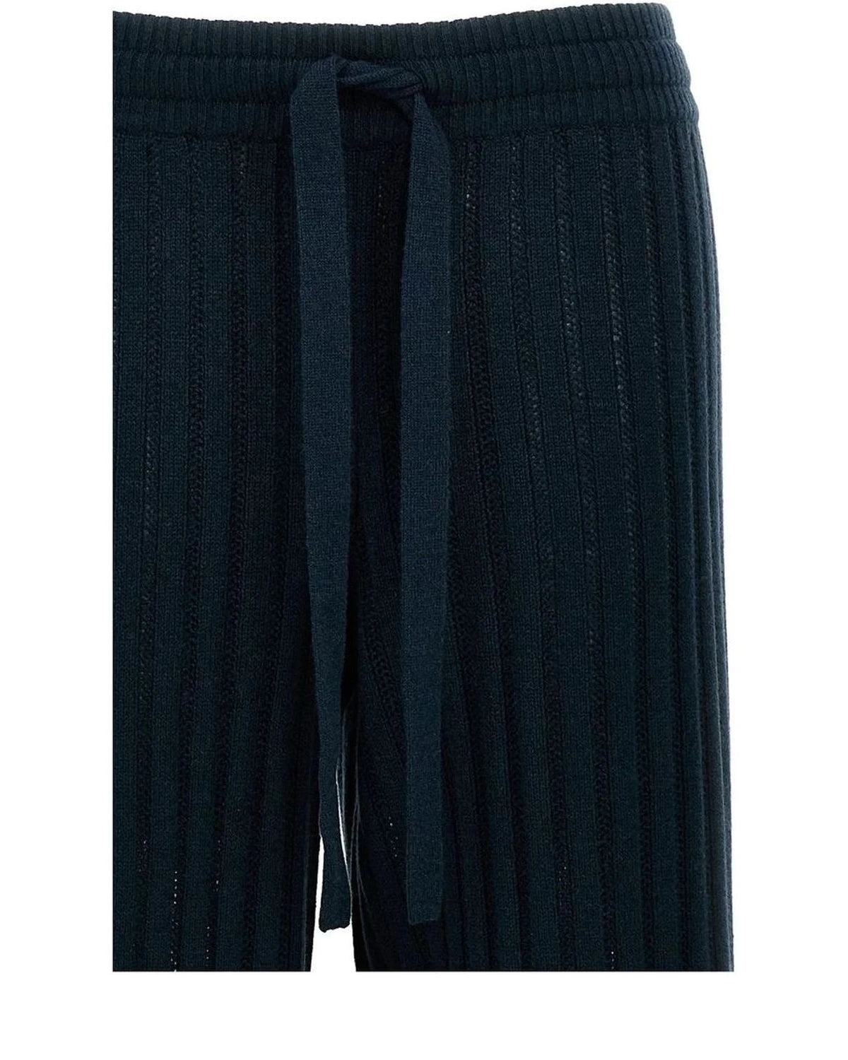 Eres Palazzo Pant in navy, Wool — view 3