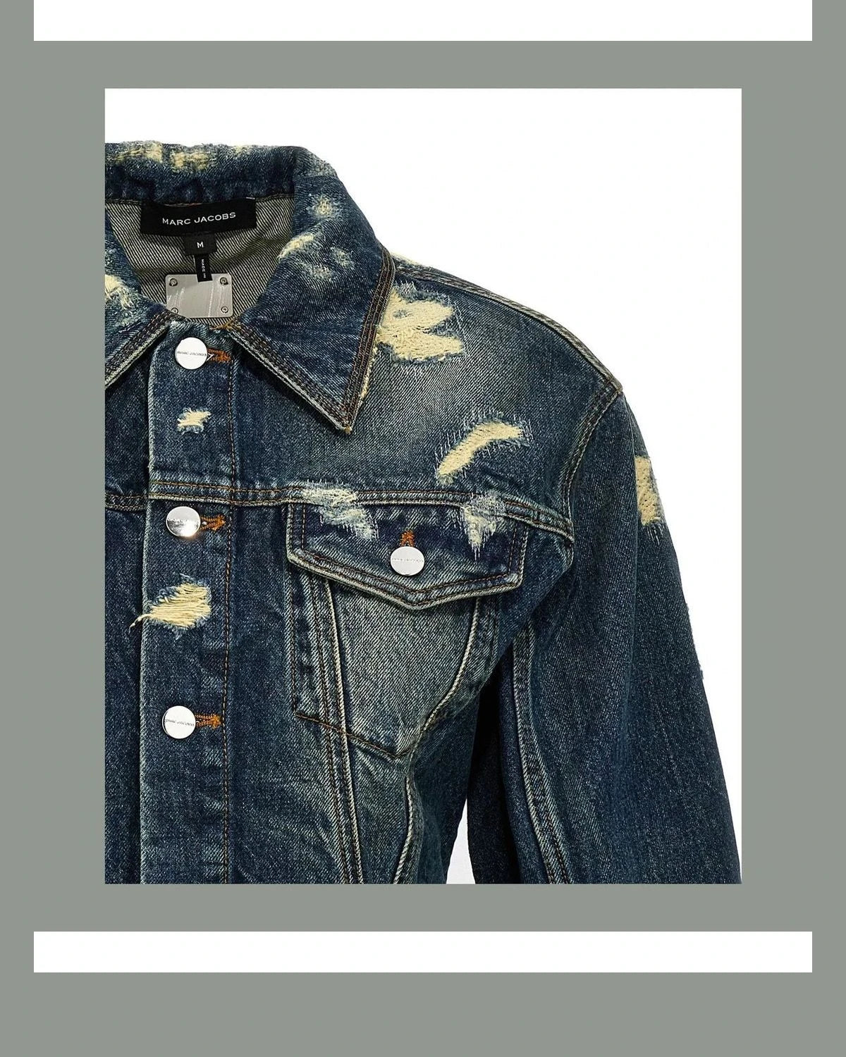 Marc Jacobs Trucker Jacket in blue, Cotton — view 3