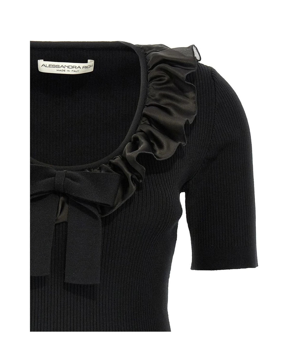 Alessandra Rich Blouse in black, Wool — view 3
