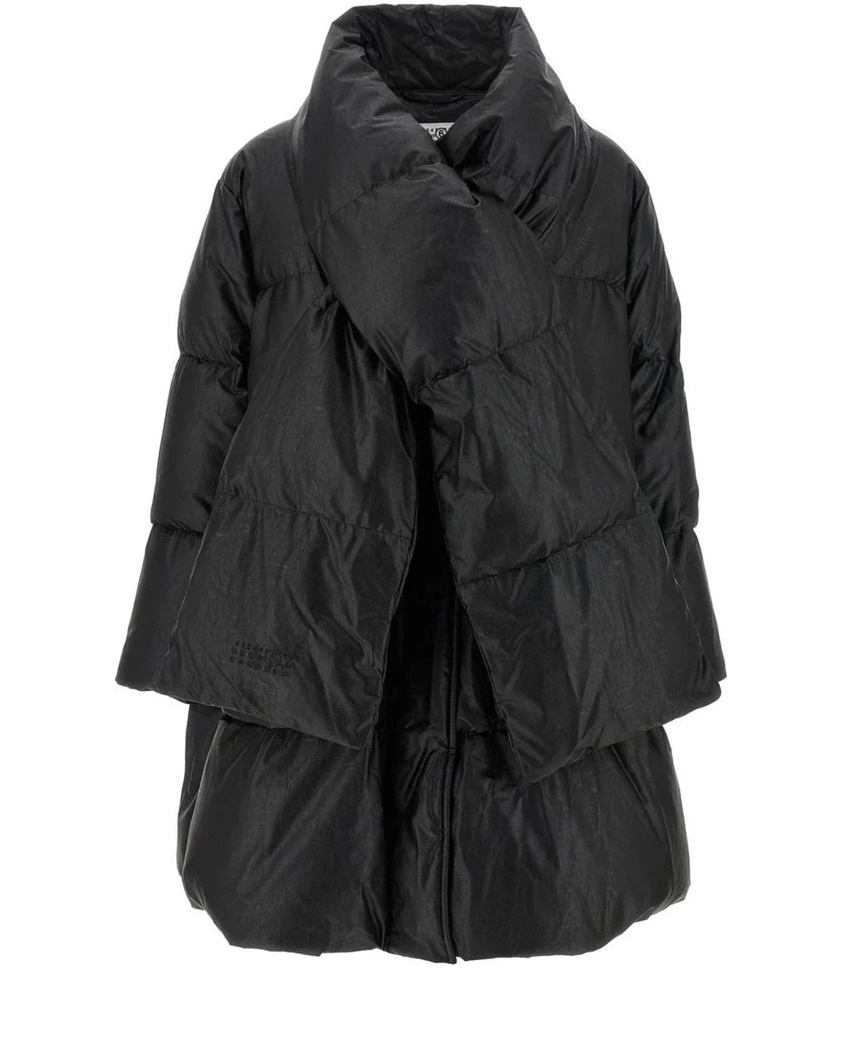 MM6 Maison Margiela Puffer Jacket in black, Viscose — view 2
