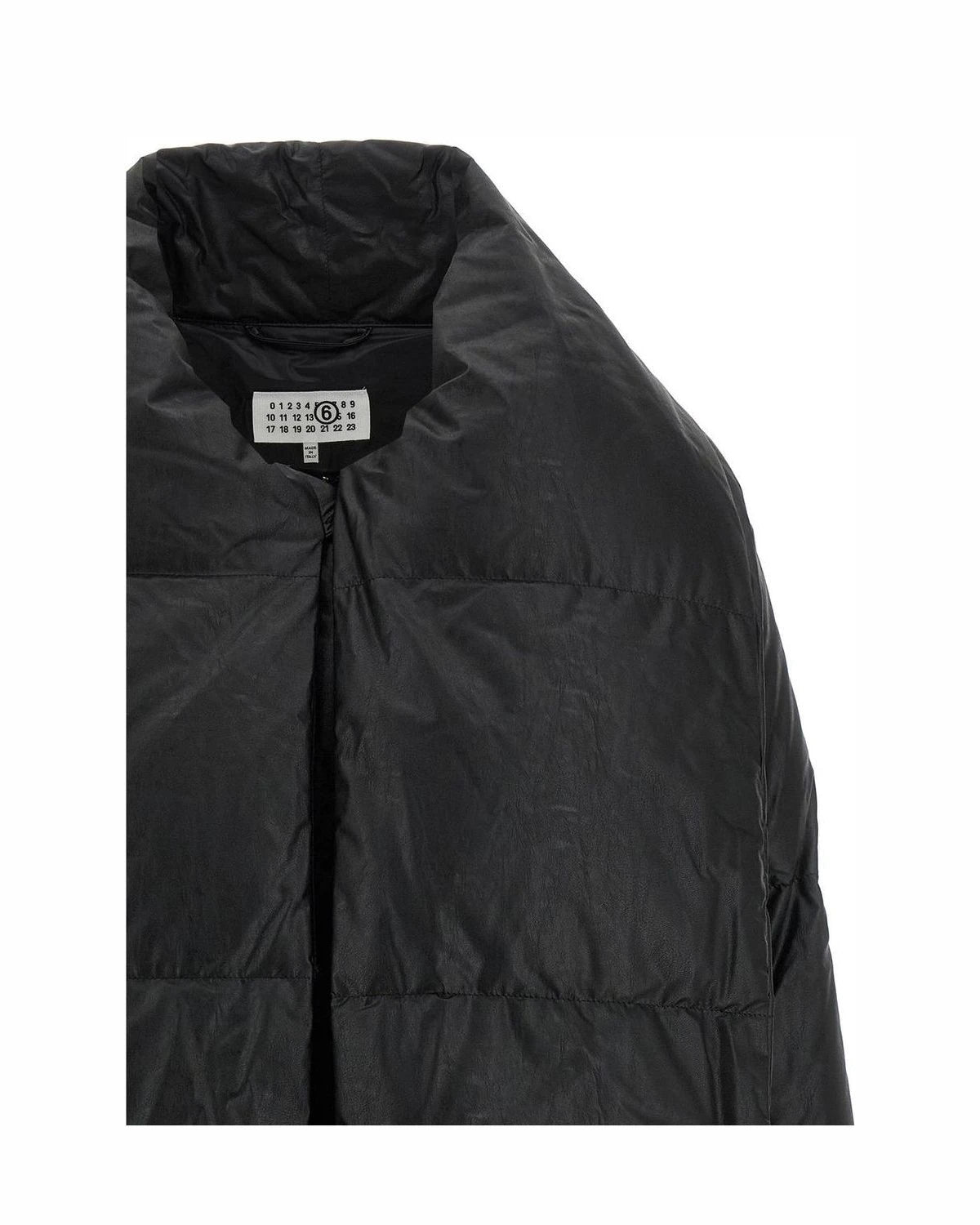 MM6 Maison Margiela Puffer Jacket in black, Viscose — view 4
