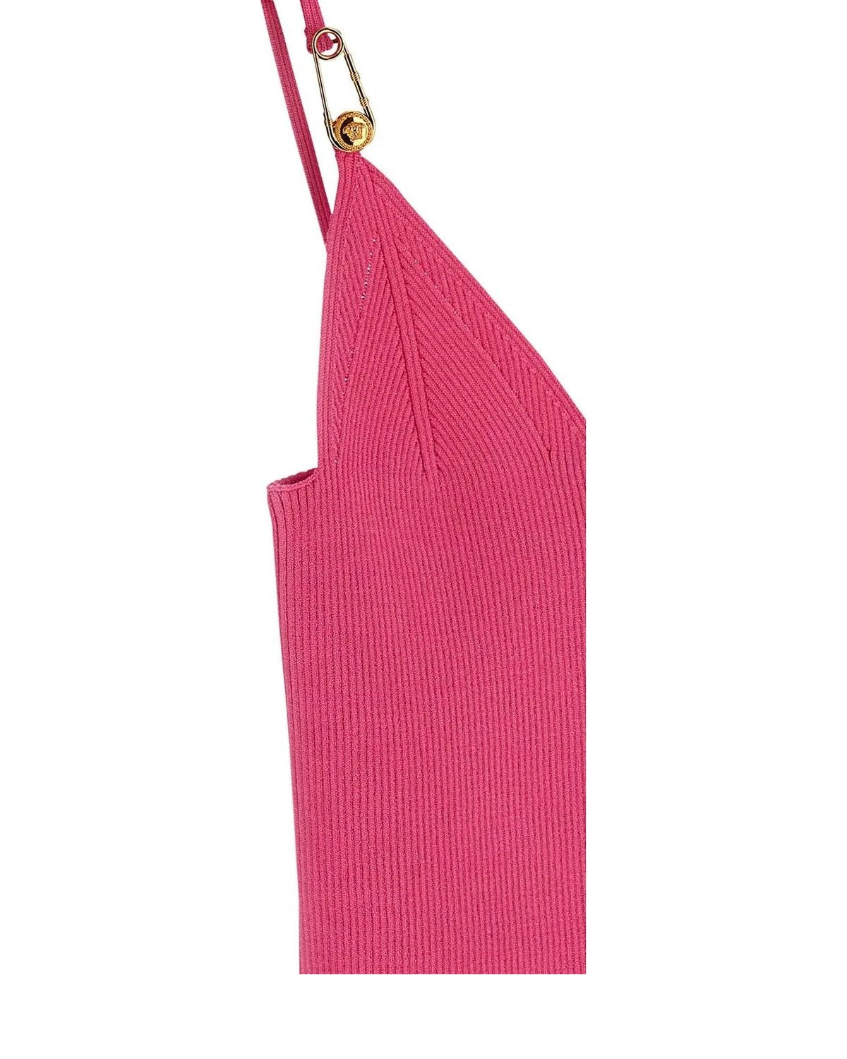 Fuchsia Viscose Sleeveles T-Shirt