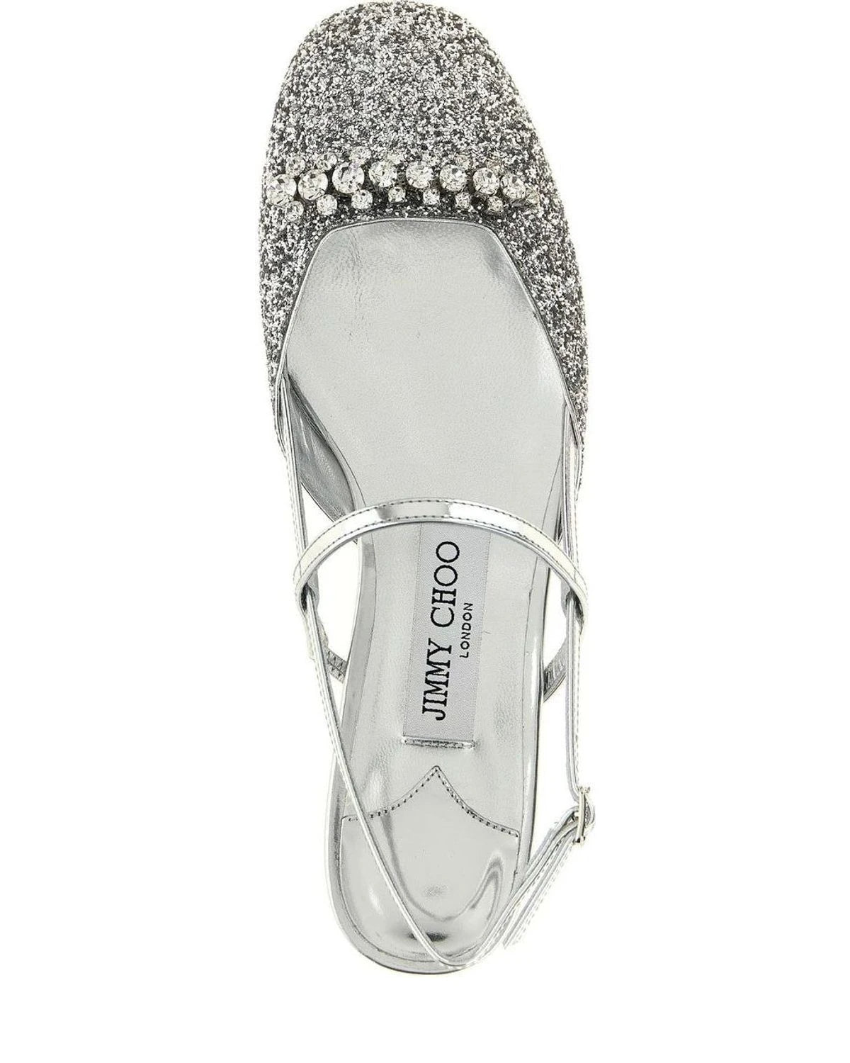 Jimmy Choo Flats in silver — view 4