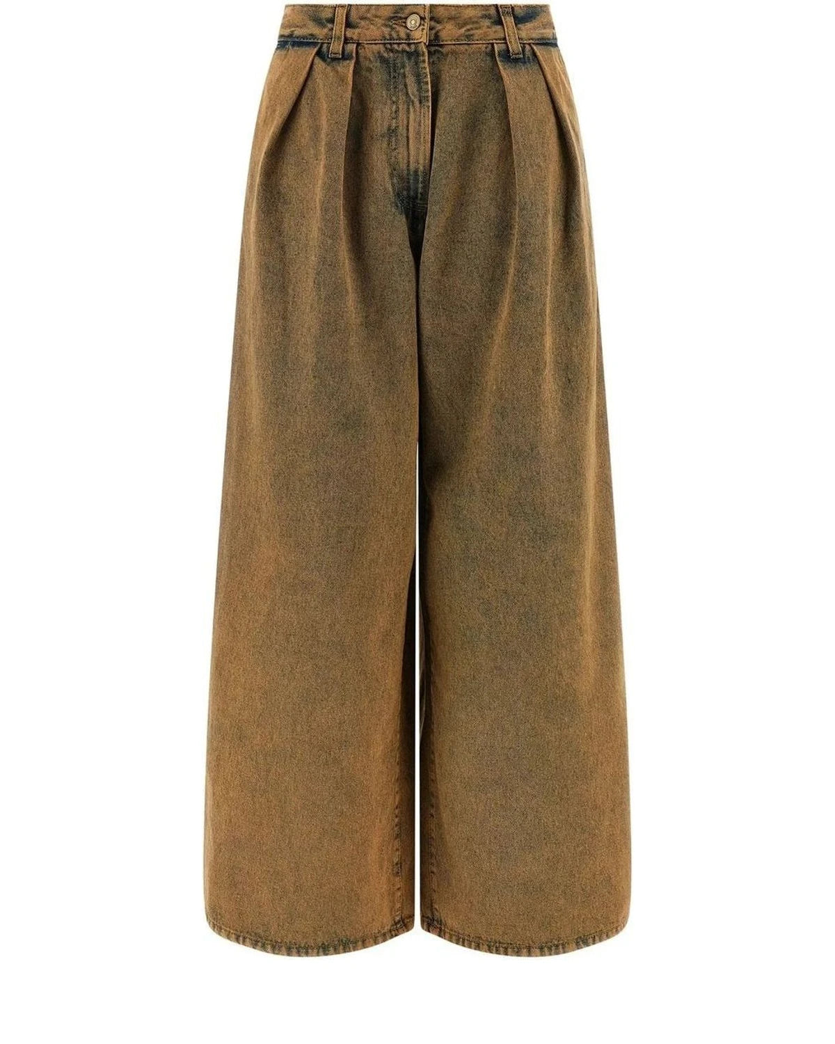 Alanui Jean in brown, Cotton