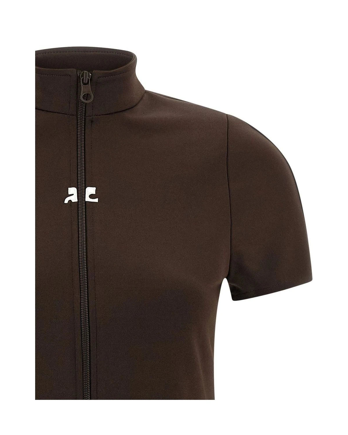 Courrèges Dresse in brown, Polyester — view 3