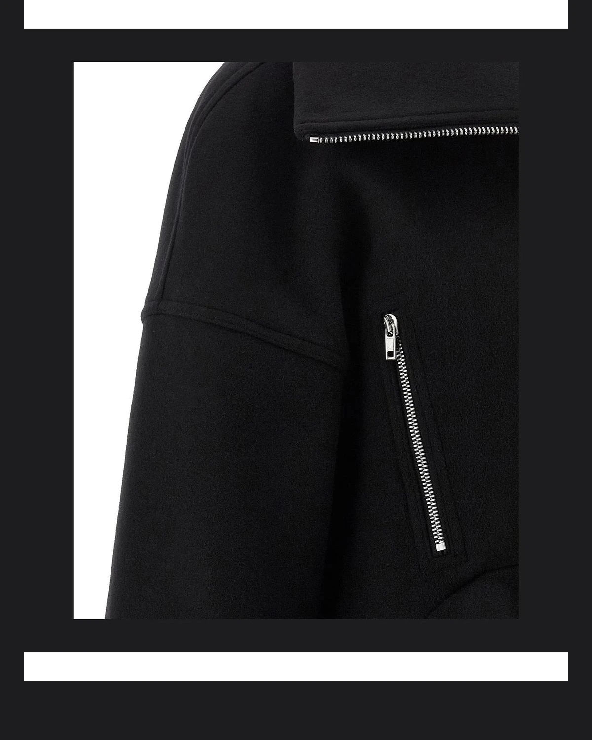 Rick Owens Overcoat in black, Virgin Wool — view 4