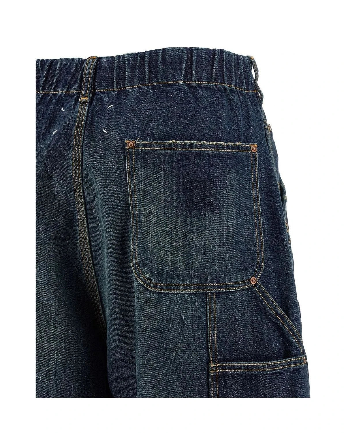 Maison Margiela Jean in blue, Cotton — view 4