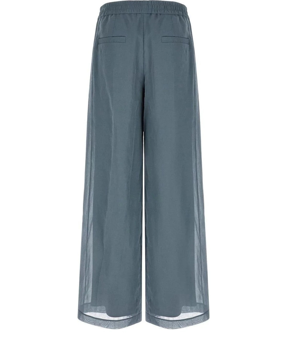 Brunello Cucinelli Palazzo Pant in blue — view 2