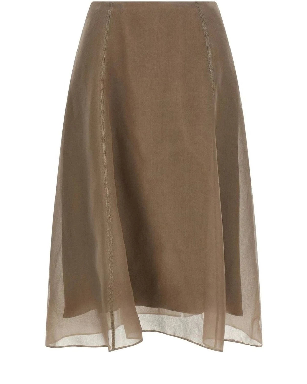 Brunello Cucinelli Skirt in beige, Silk
