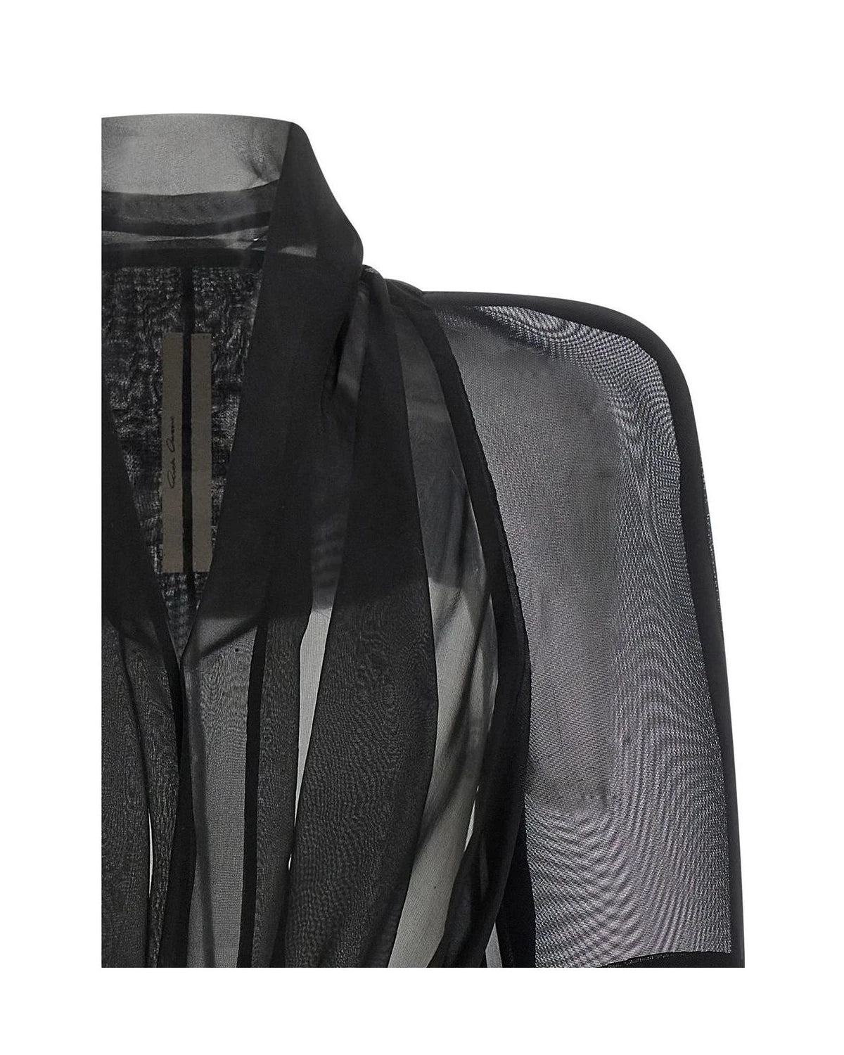 Rick Owens Bolero Jacket in black, Silk — view 3