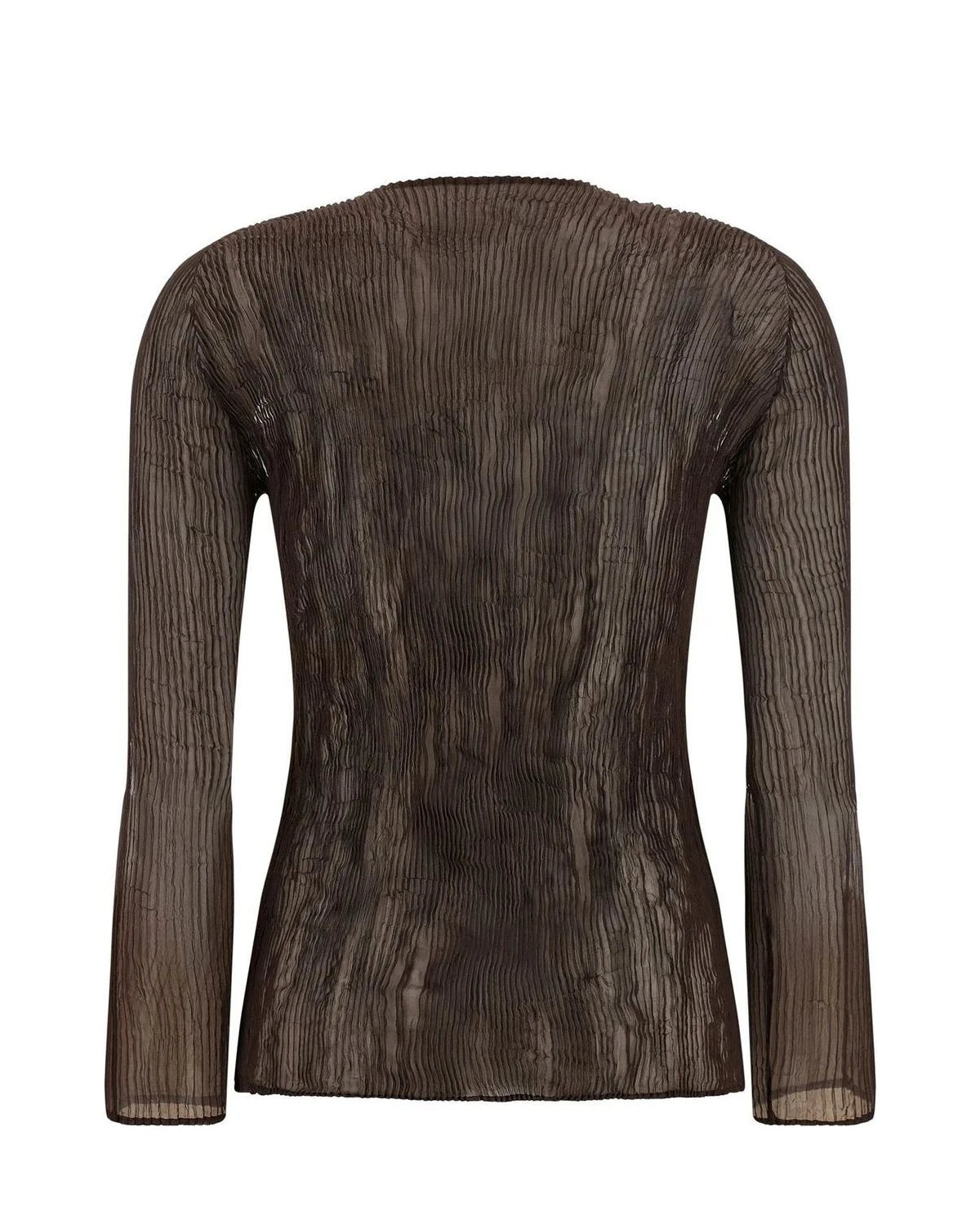 Issey Miyake Blouse in brown, Recycled Polyester — view 2