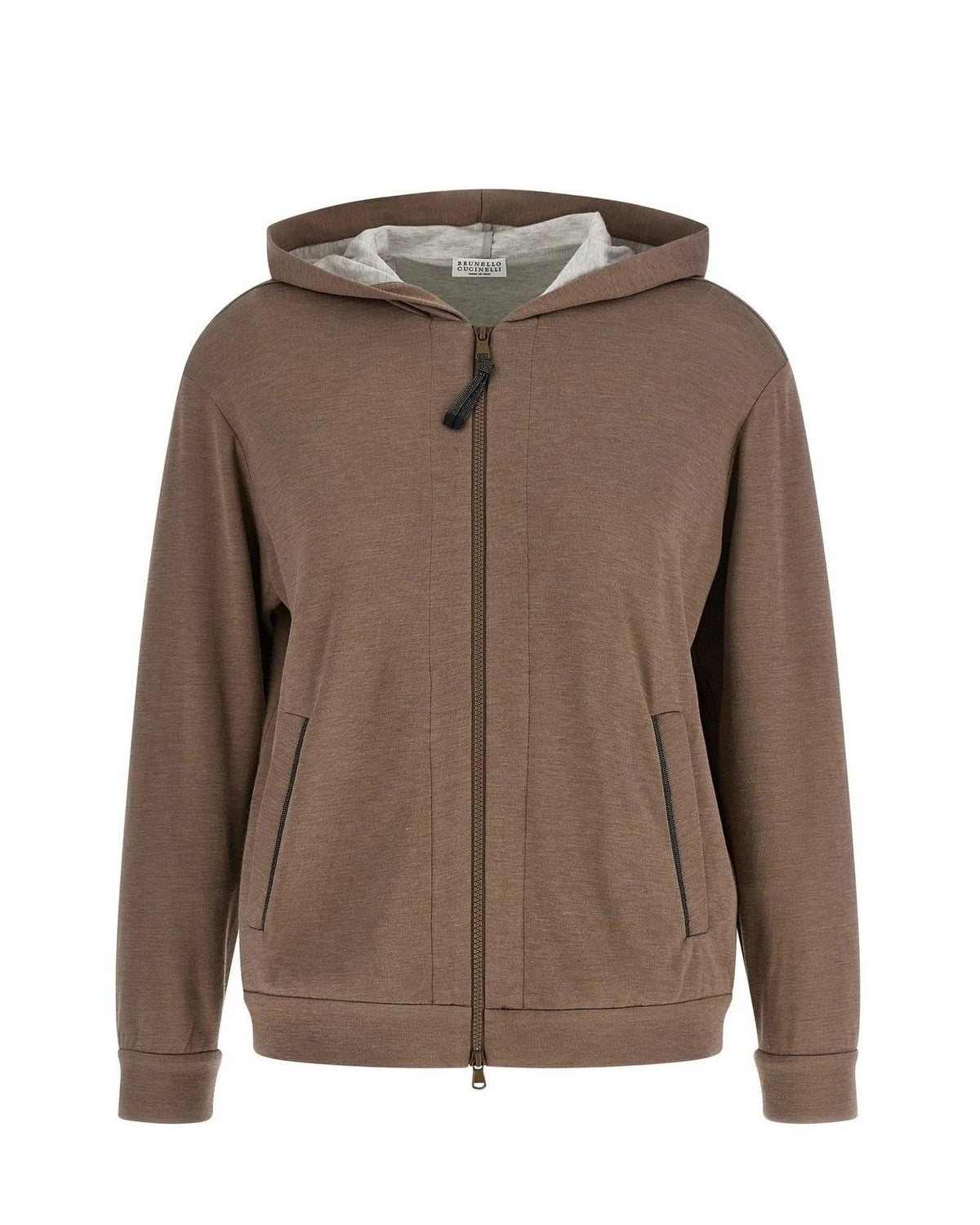 Brunello Cucinelli Hoodie in brown, Cotton