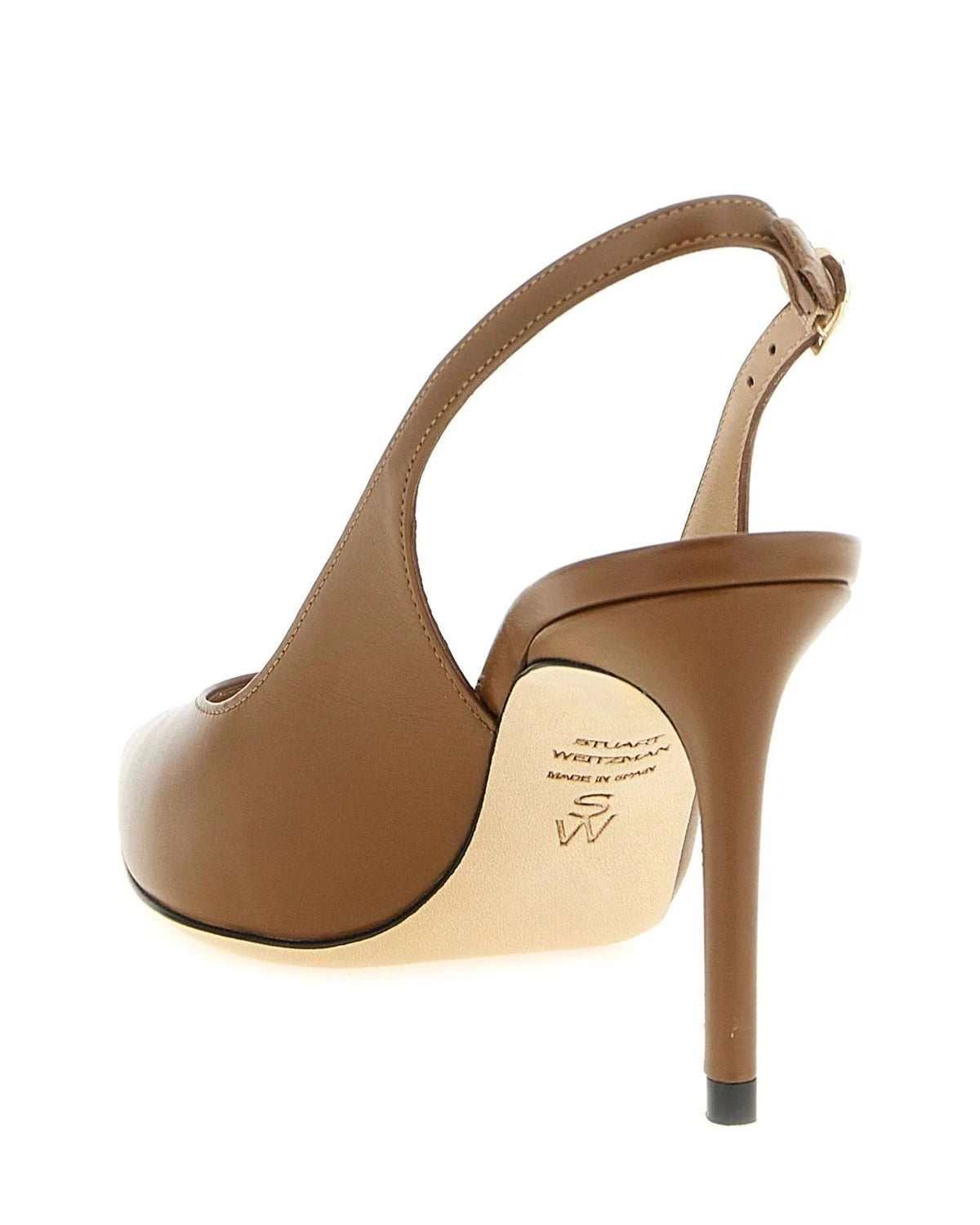 Stuart Weitzman Heels in brown, Calfskin Leather — view 3
