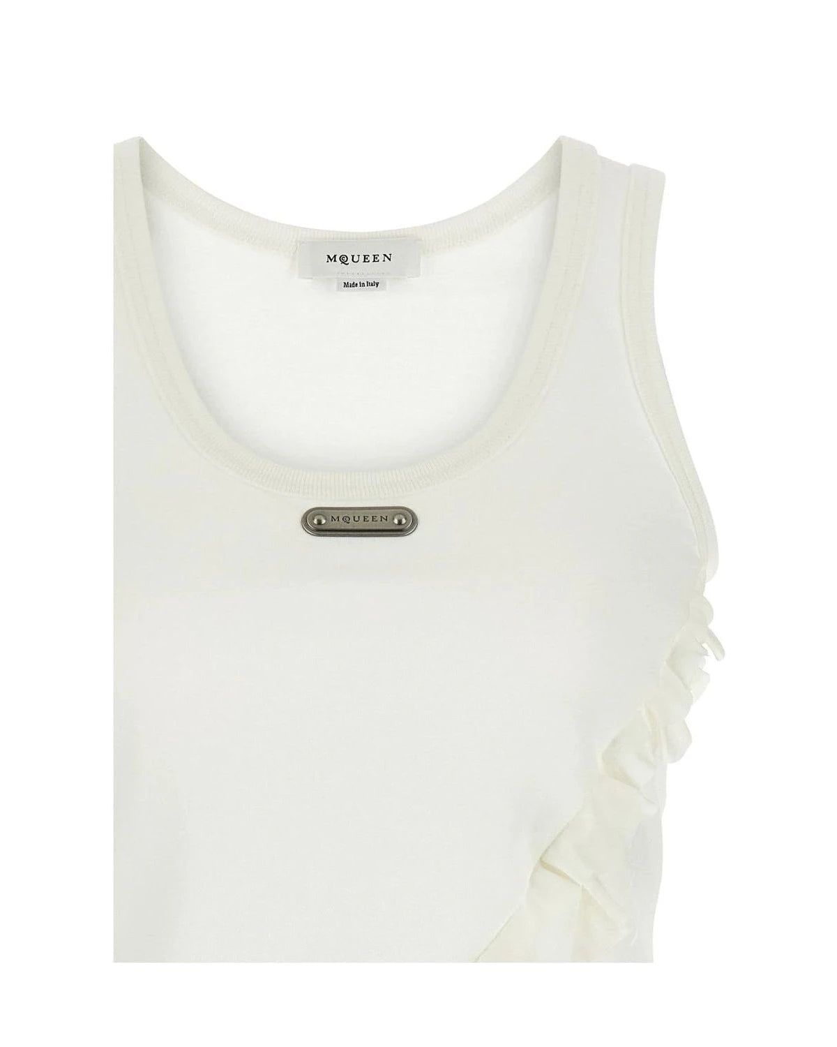 Alexander McQueen Tank Top in white, Cotton β view 3
