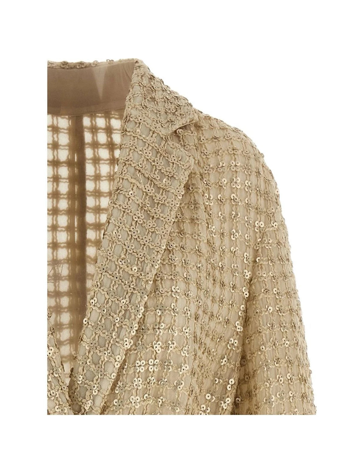 Brunello Cucinelli Blazer in beige, Silk — view 3