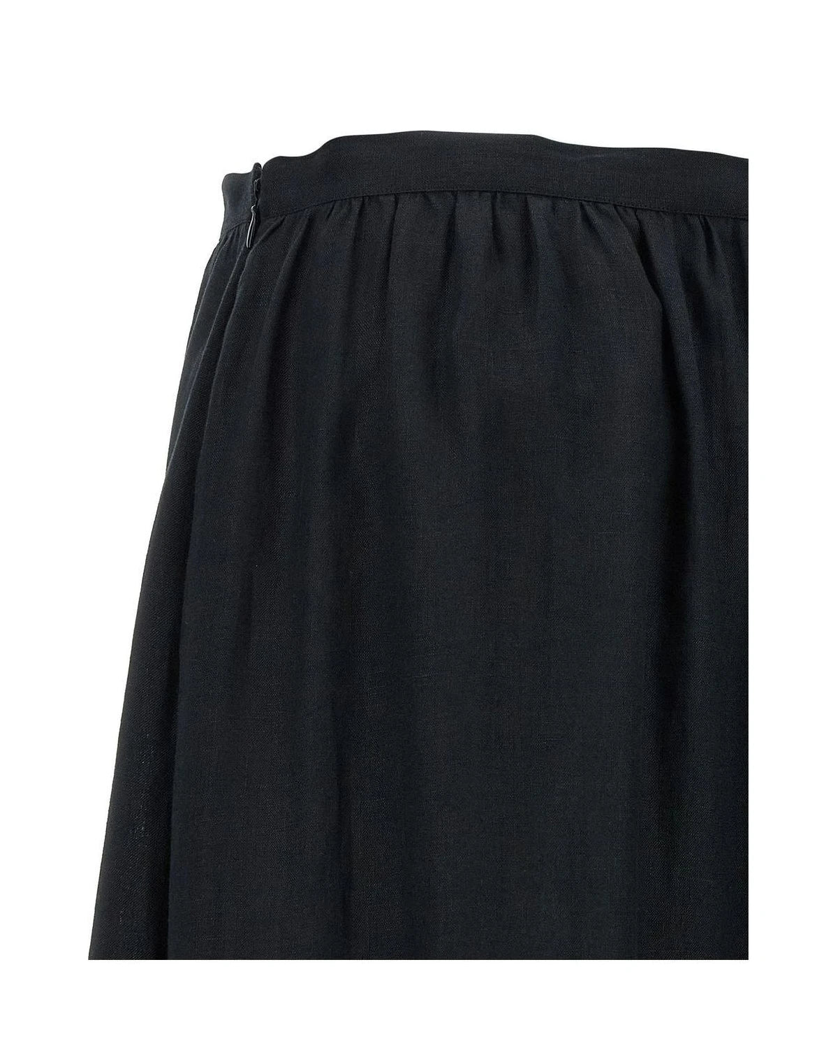 Kiton Skirt in black, Linen — view 4