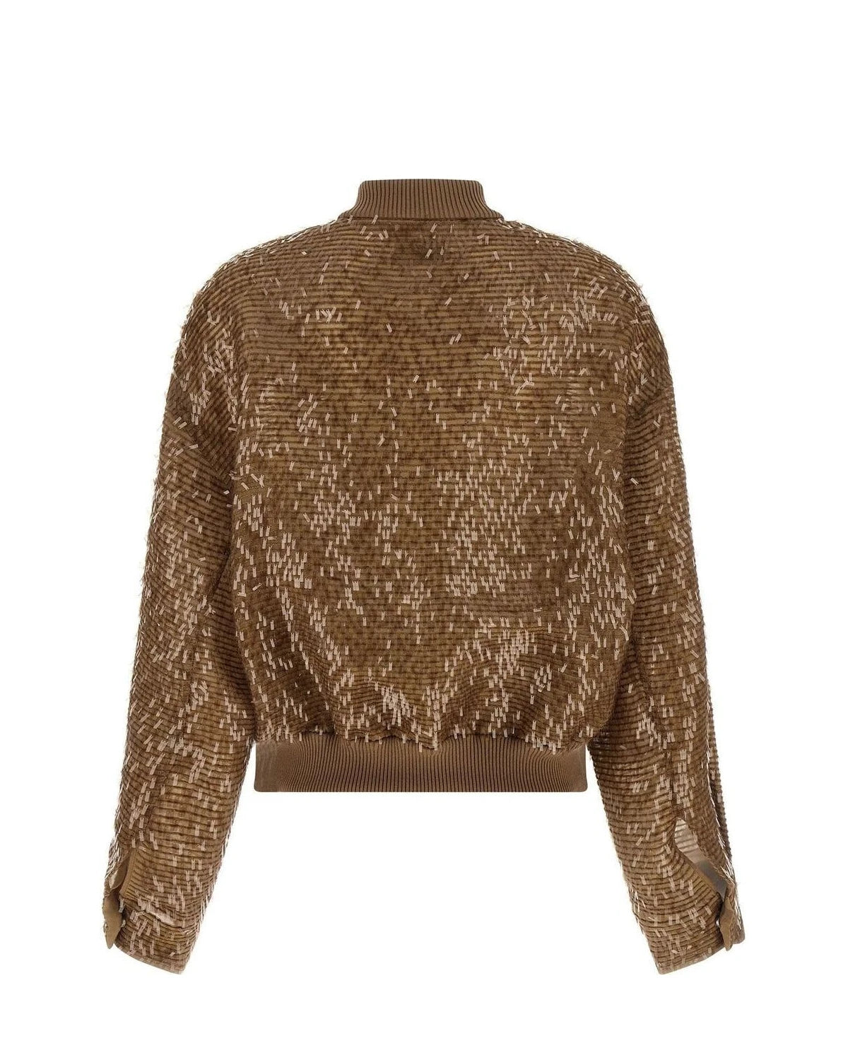 Brunello Cucinelli Cardigan in brown, Silk — view 2