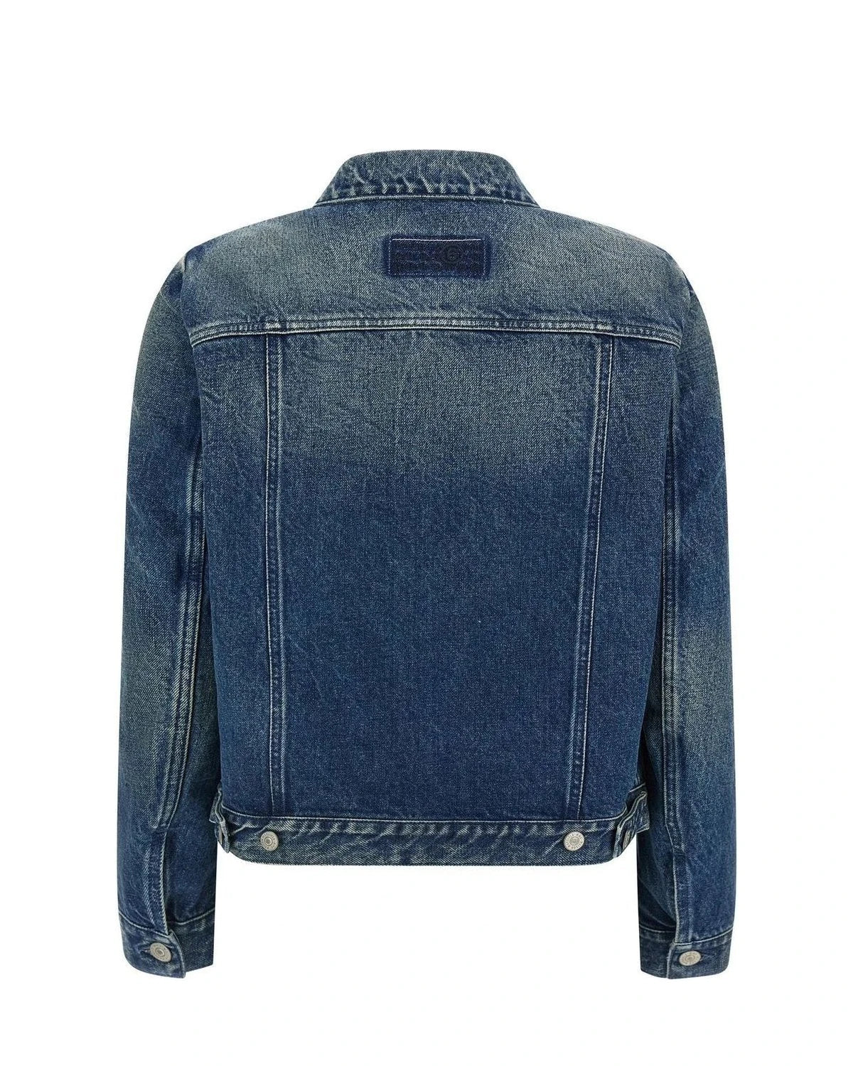 MM6 Maison Margiela Trucker Jacket in blue, Cotton — view 2