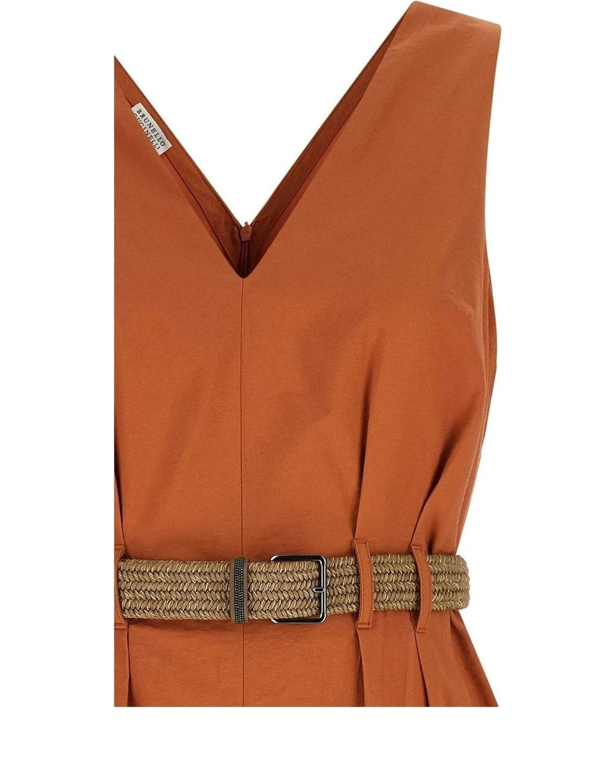 Brunello Cucinelli Dresse in orange, Cotton — view 3