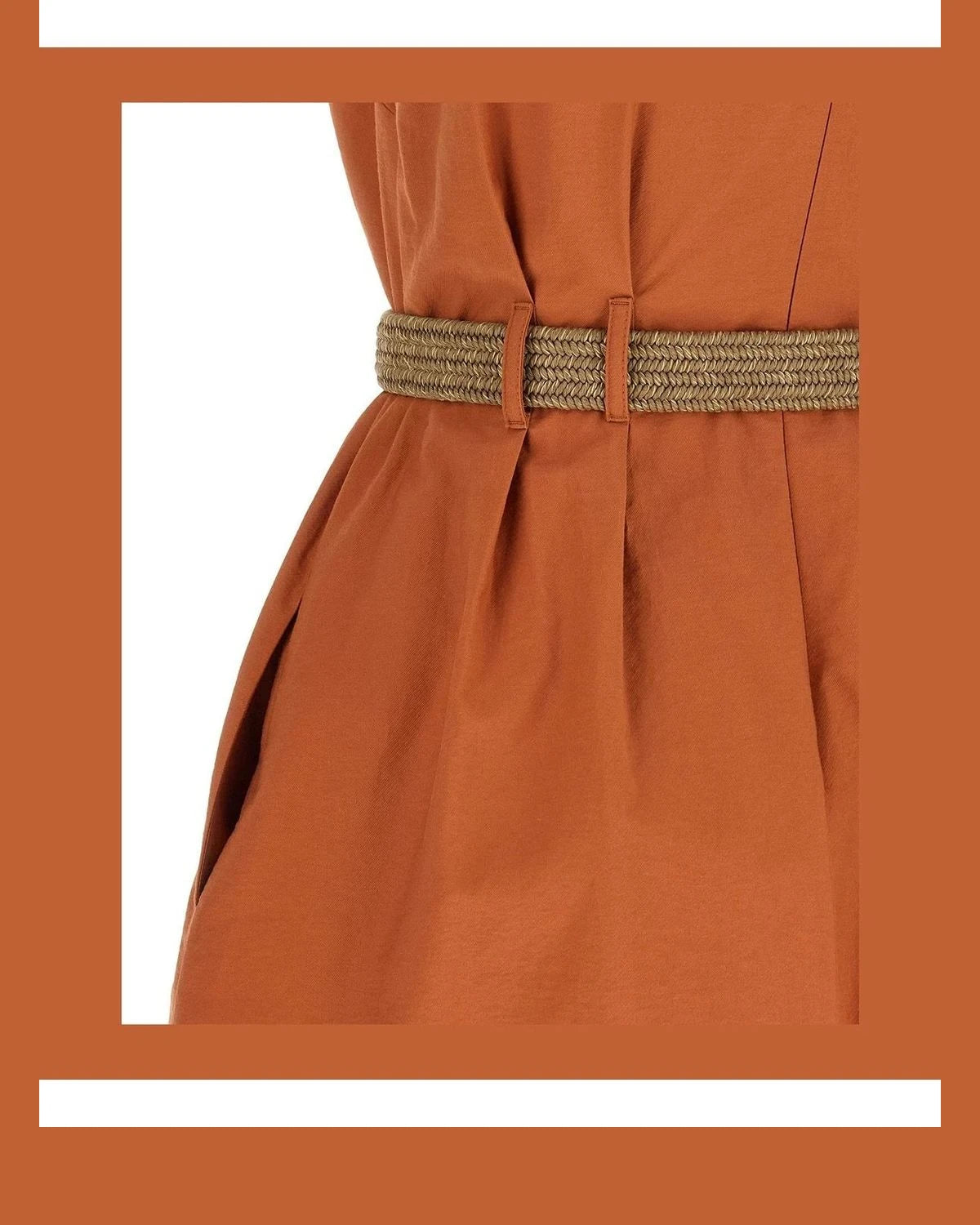 Brunello Cucinelli Dresse in orange, Cotton — view 4