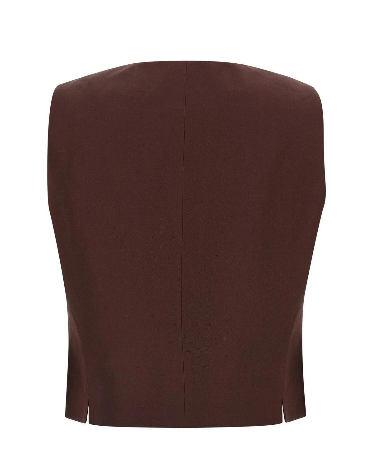 Alberto Biani Vest in brown, Viscose — view 2