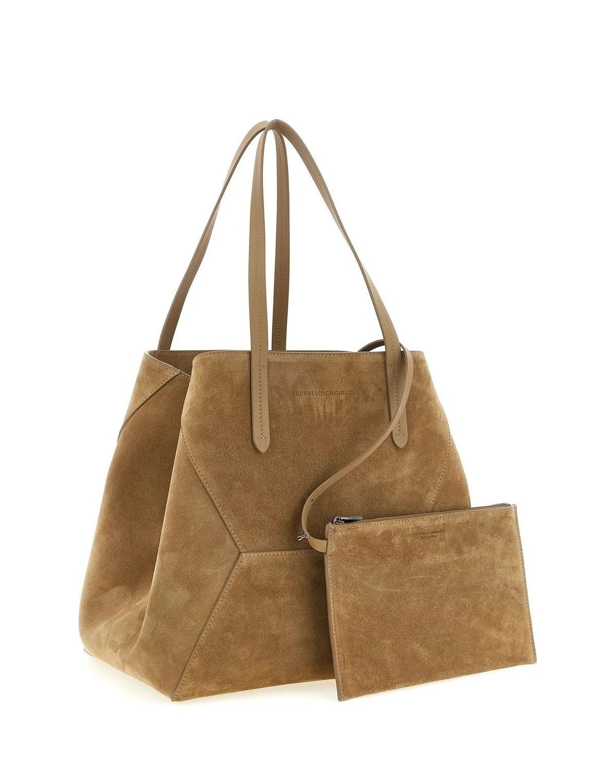 Brunello Cucinelli Tote Bag in brown, Calfskin Leather — view 3