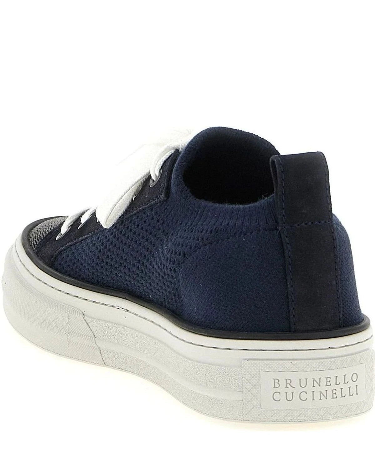Brunello Cucinelli Sneakers in blue, Cotton — view 3