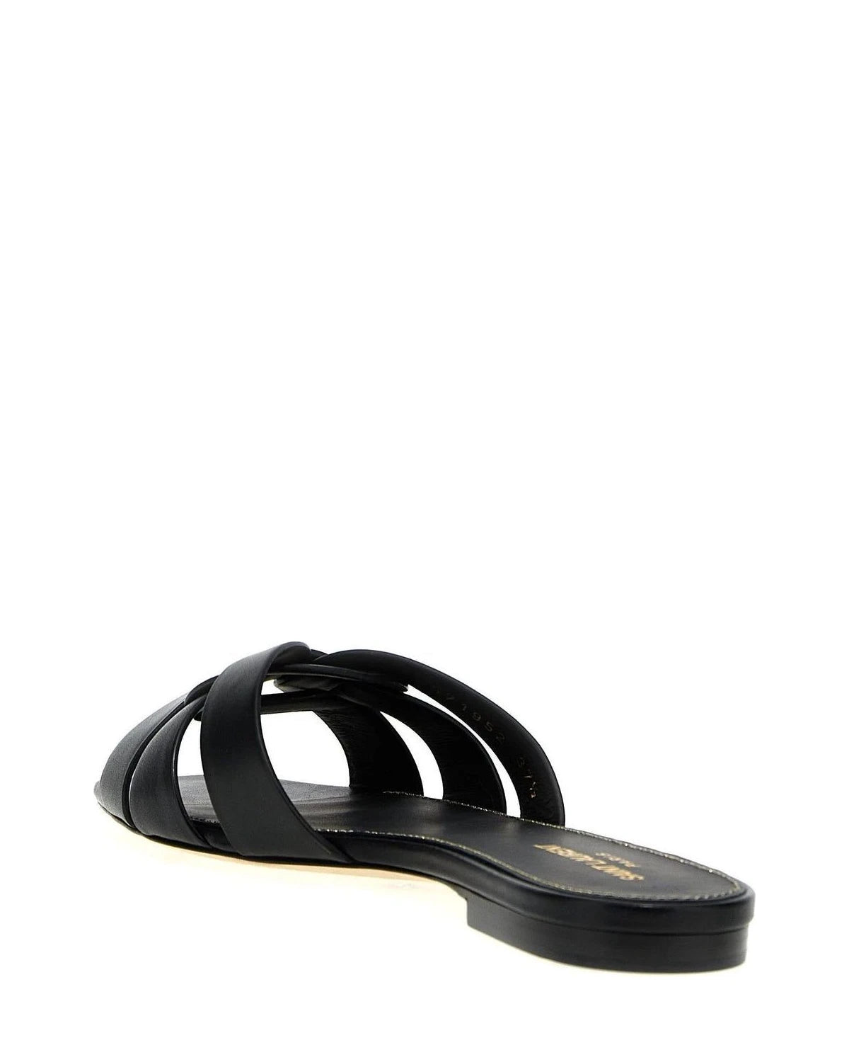 Saint Laurent Slides in black, Calf Leather — view 3