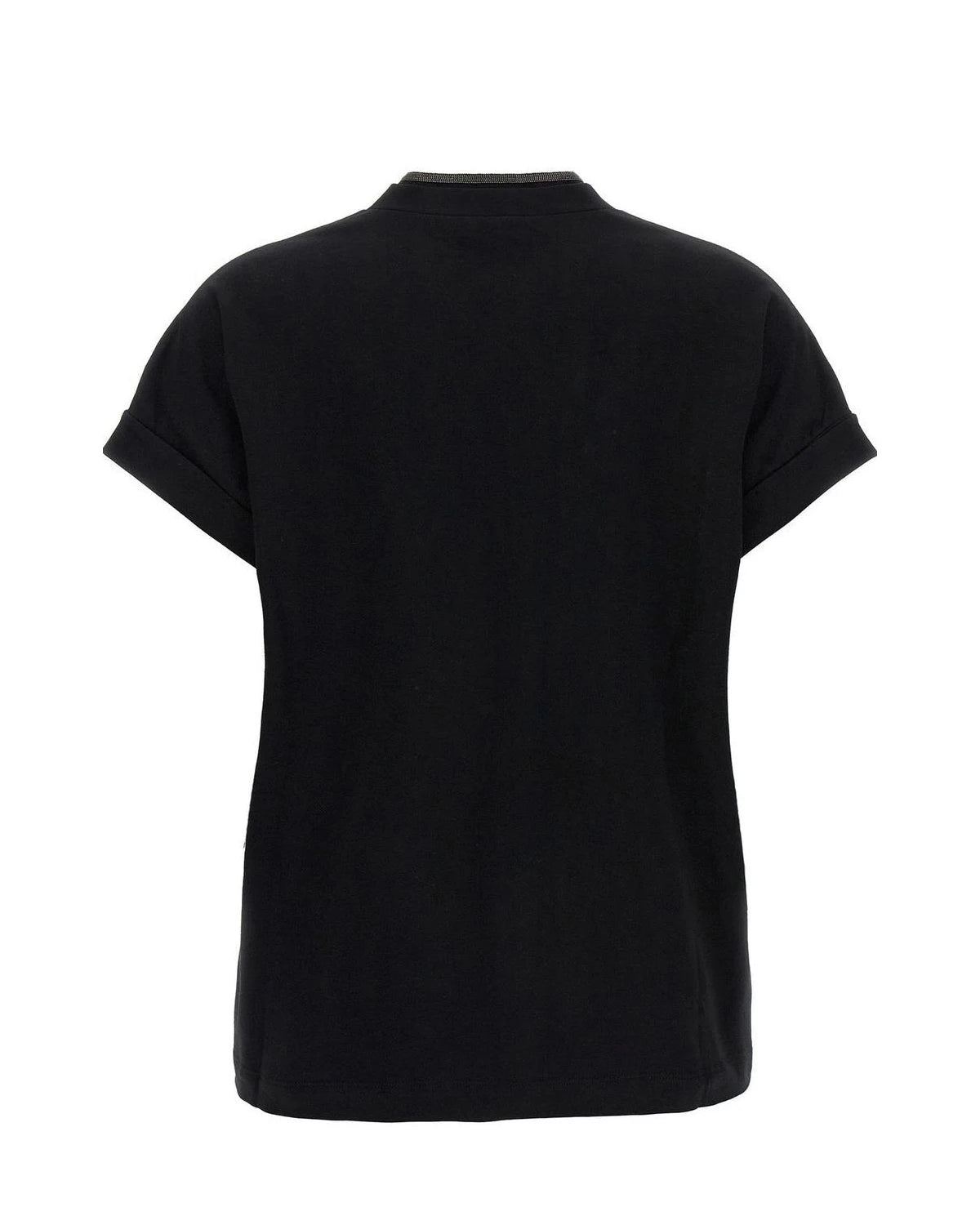 Brunello Cucinelli T-Shirt in black, Cotton — view 2