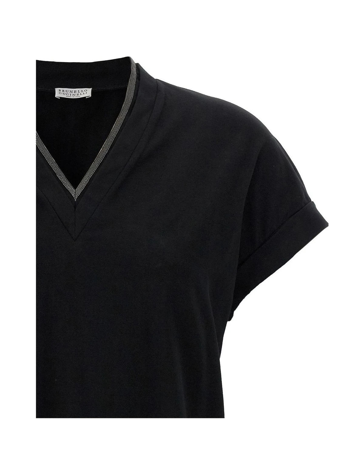 Brunello Cucinelli T-Shirt in black, Cotton — view 3