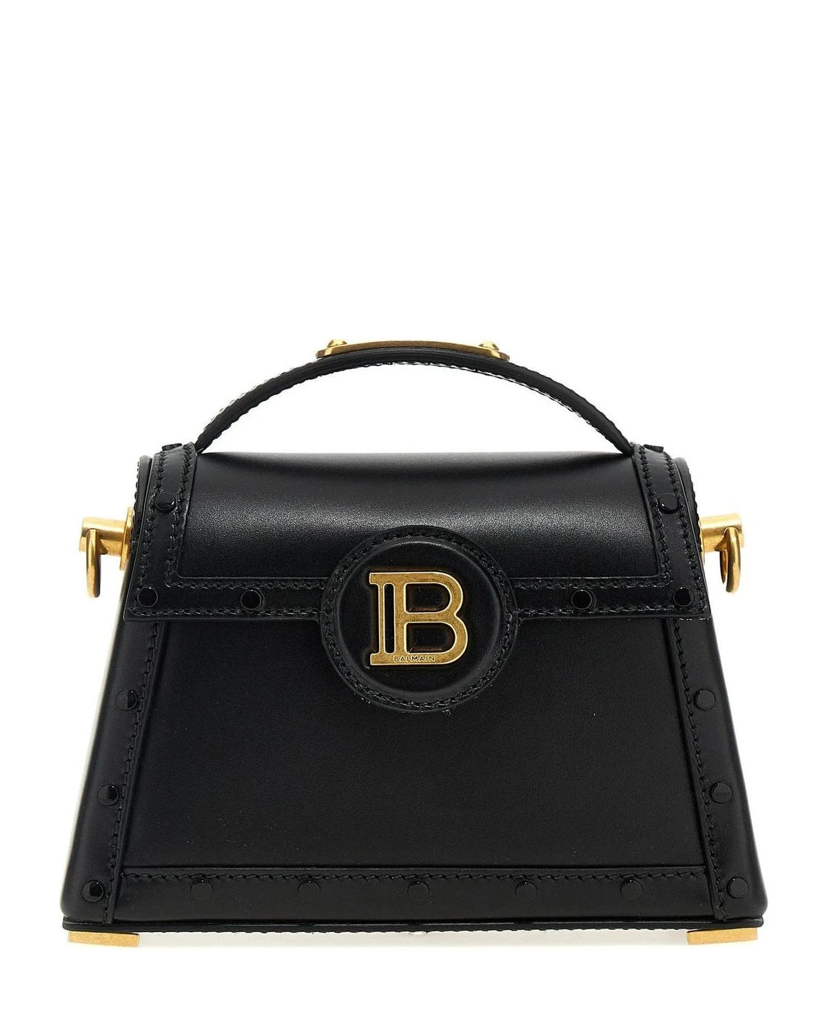 Balmain Satchel Bag in black, Calfskin Leather