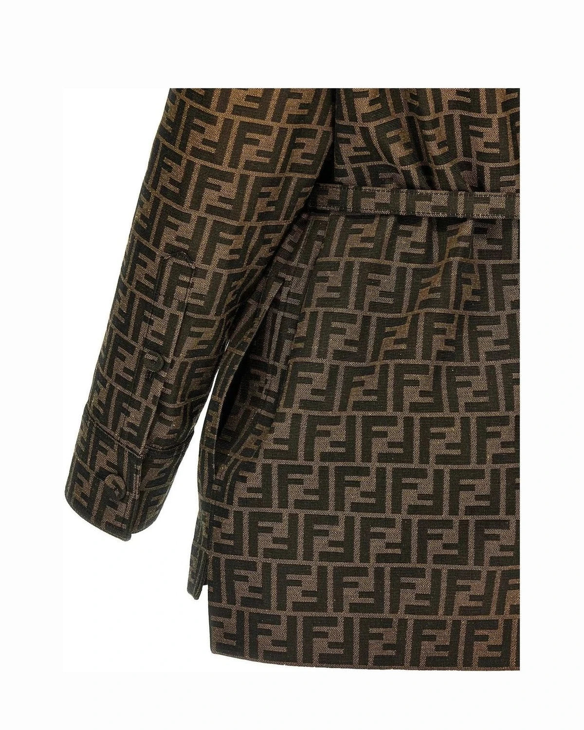 Fendi Trucker Jacket in brown, Polyester — view 4