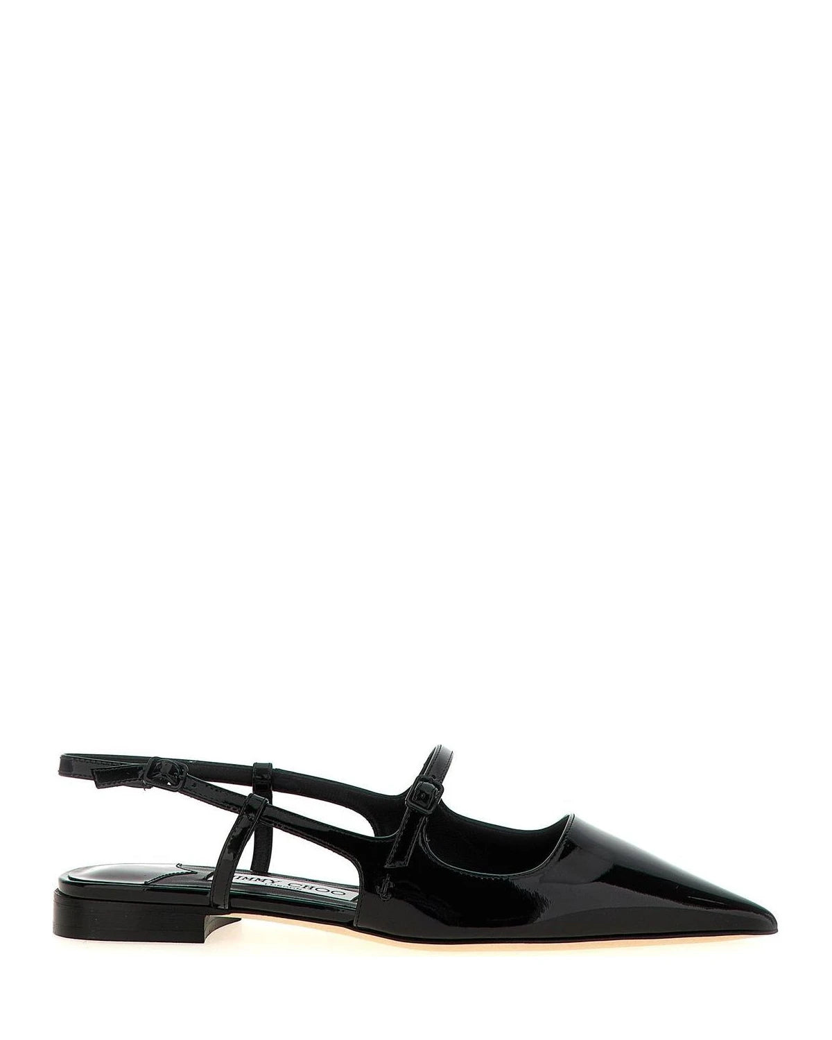 Black Calfskin Ballet Flats