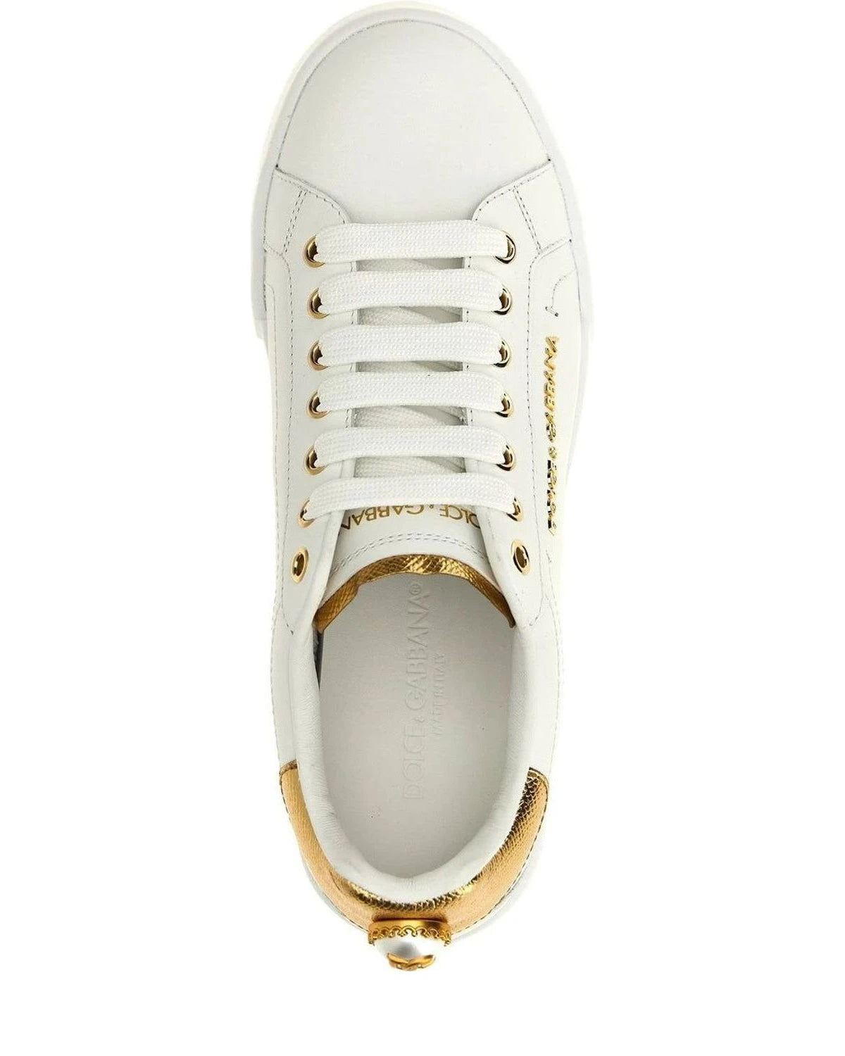 Dolce & Gabbana Sneakers in gold, Calfskin Leather — view 4
