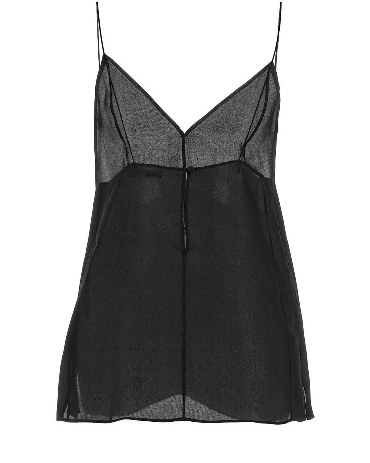 Khaite Shaping Camisoles & Tank Top in black, Silk — view 2