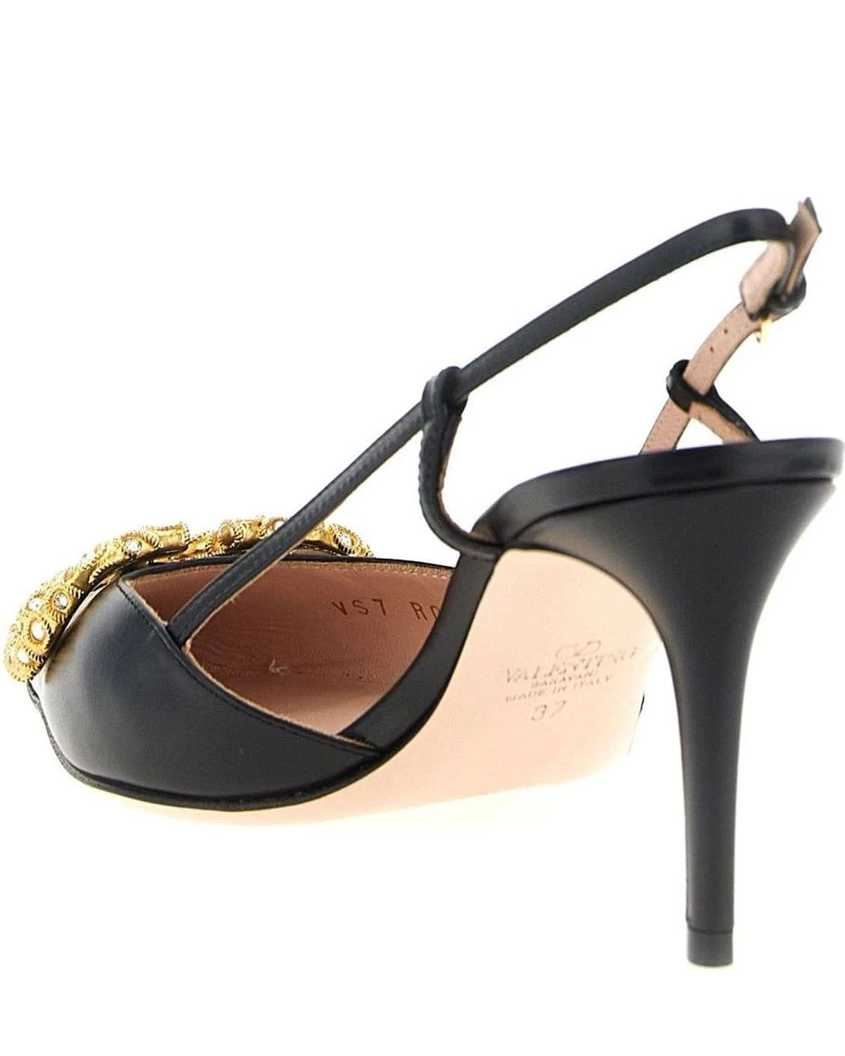 Valentino Garavani Pumps in black, Calfskin Leather — view 3