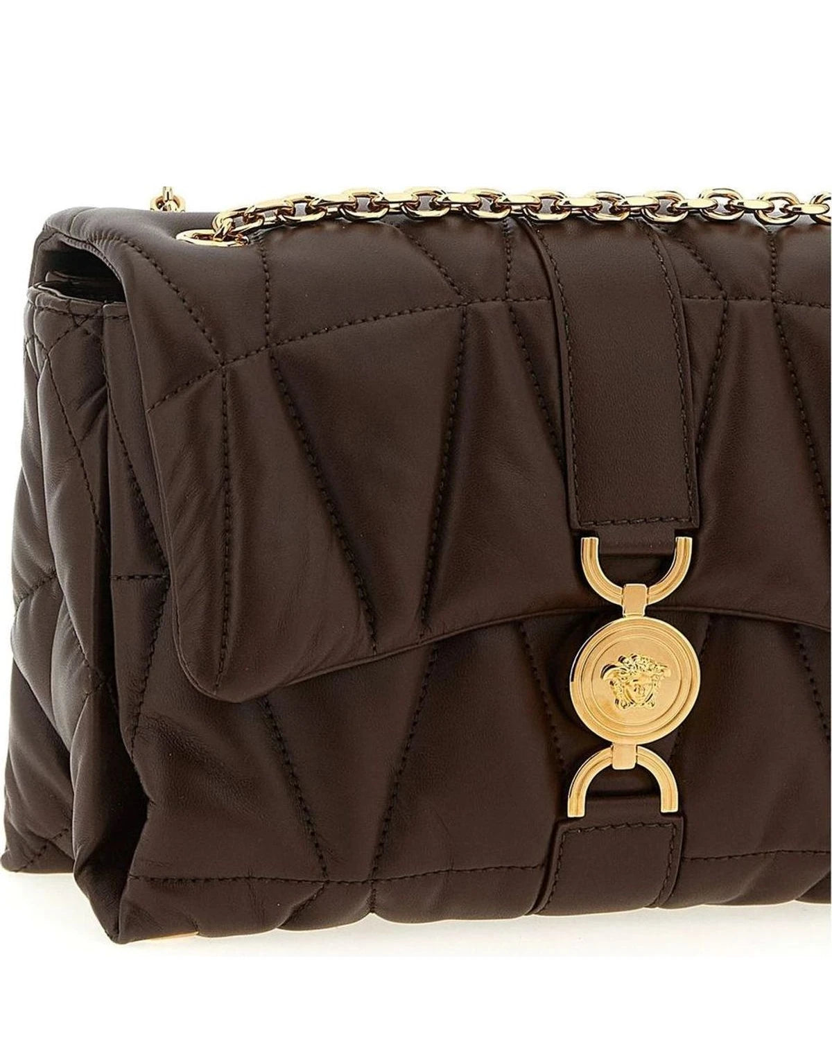 Versace Shoulder Bag in brown, Lamb Leather — view 3