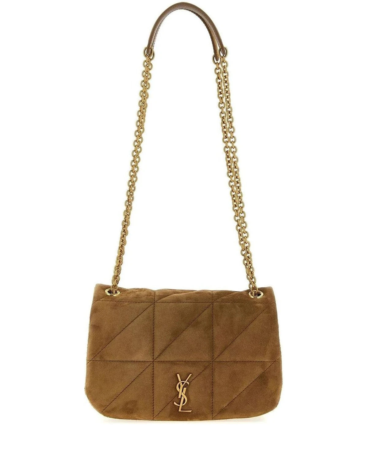 Saint Laurent Shoulder Bag in beige, Calfskin Leather