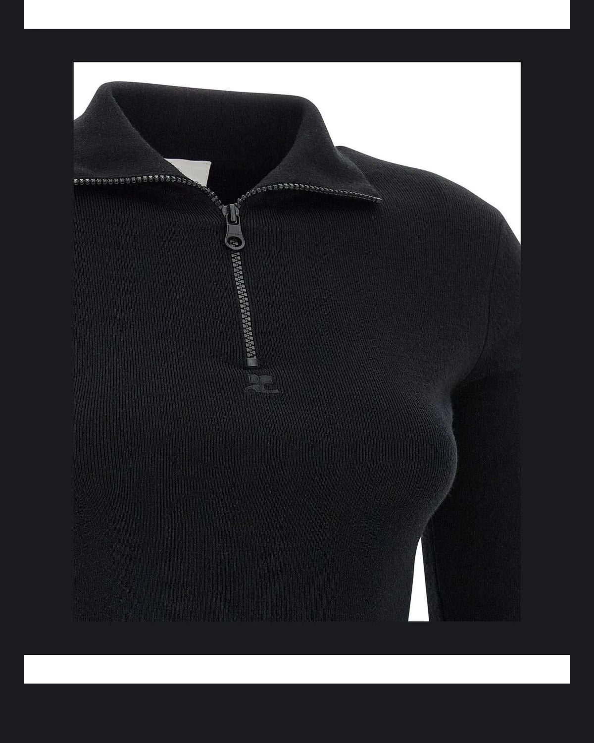 Courrèges Dresse in black, Merino Wool — view 4