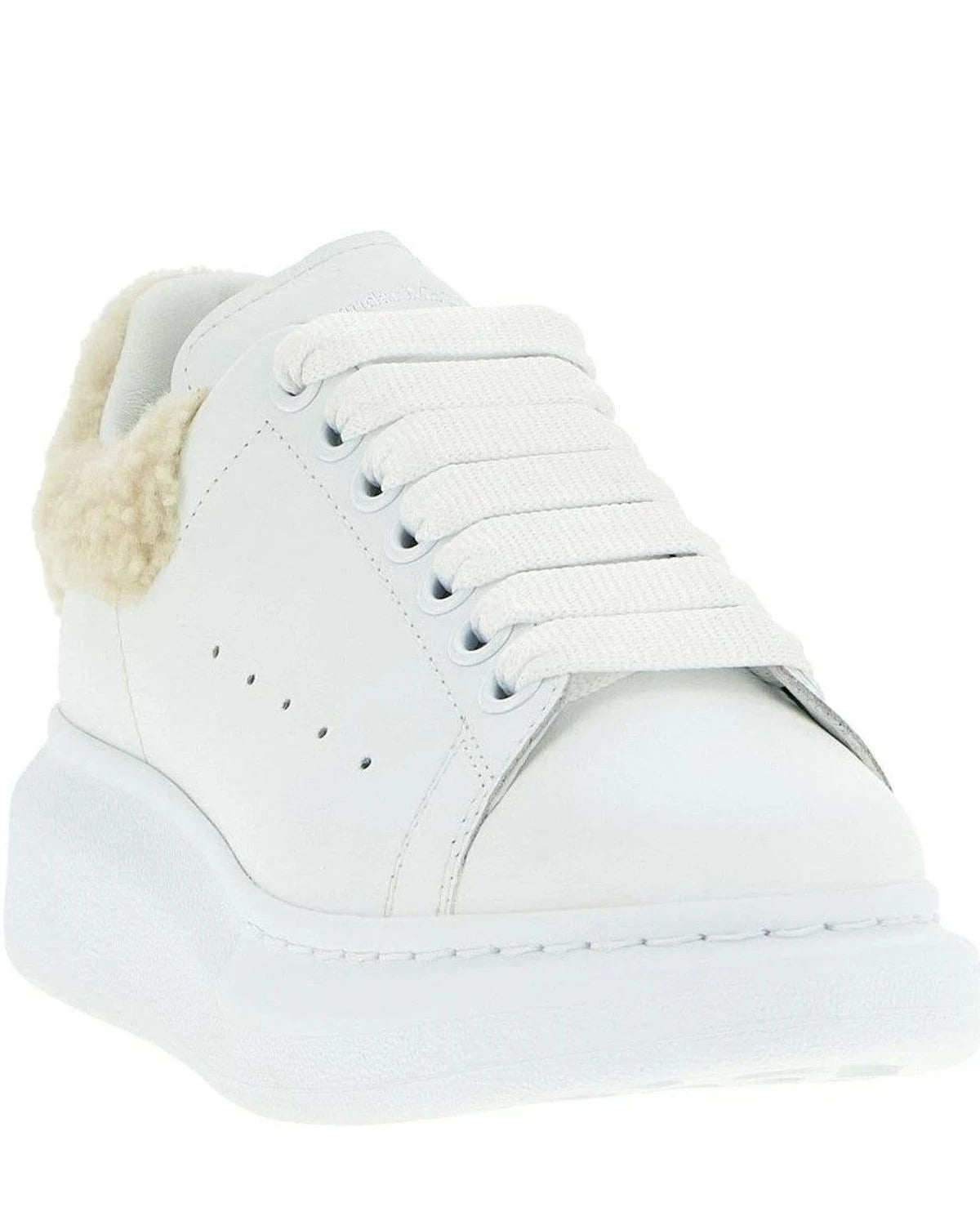 Alexander McQueen Sneakers in beige, Calfskin Leather — view 2