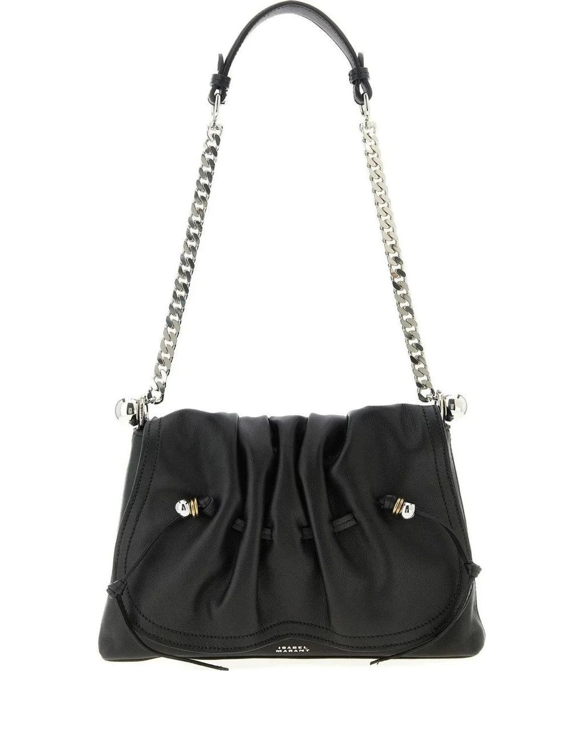 Isabel Marant Shoulder Bag in black, Calfskin Leather
