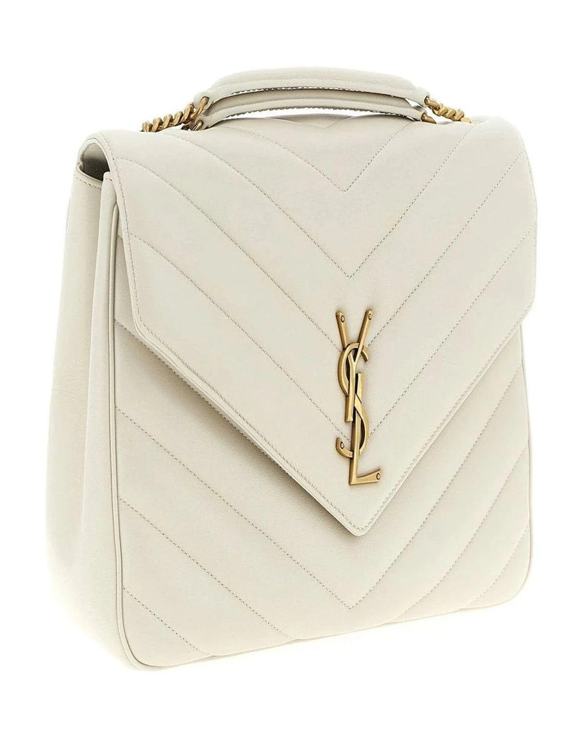 Saint Laurent Shoulder Bag in beige, Lamb Leather — view 3