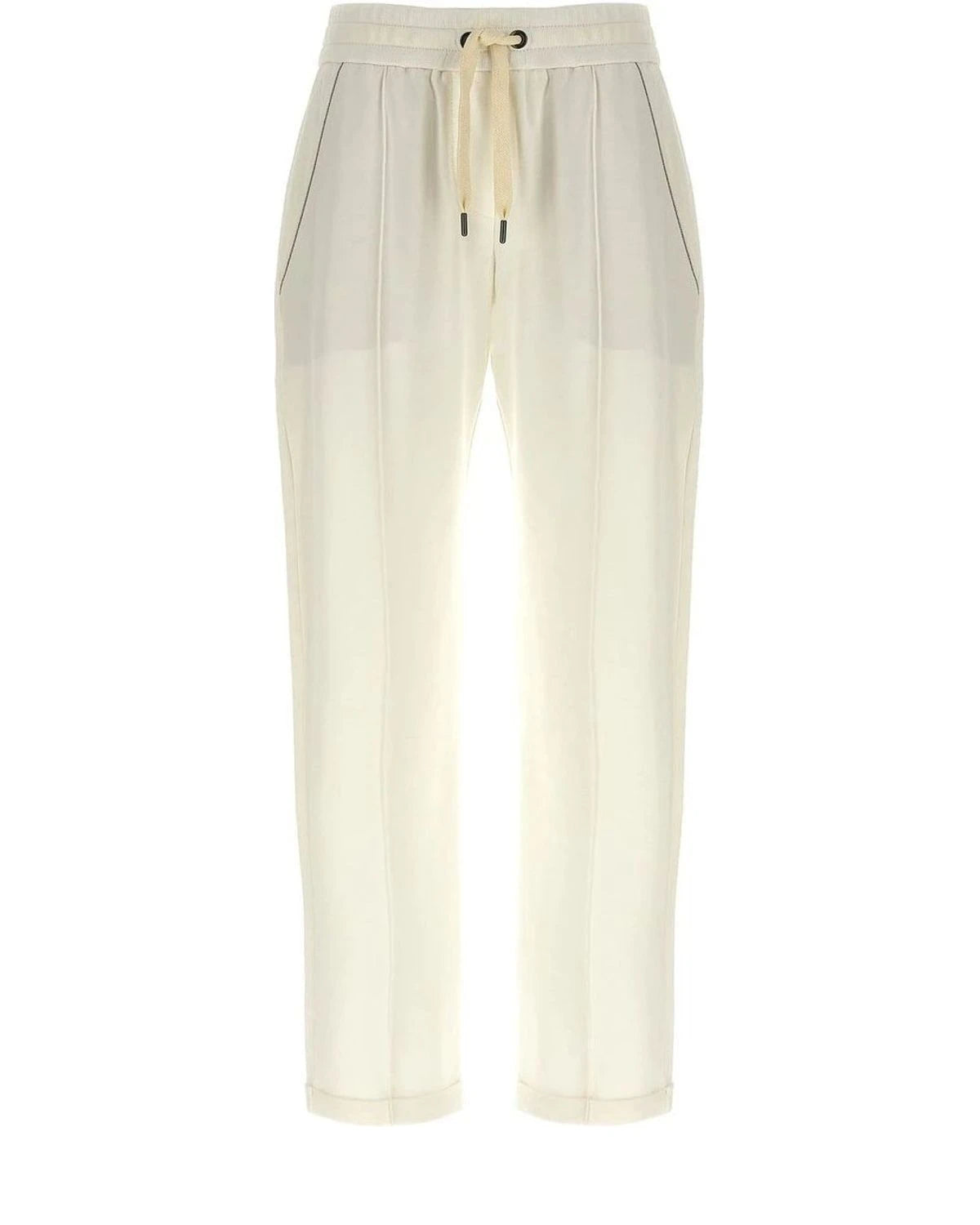 Brunello Cucinelli Jogger in white, Cotton