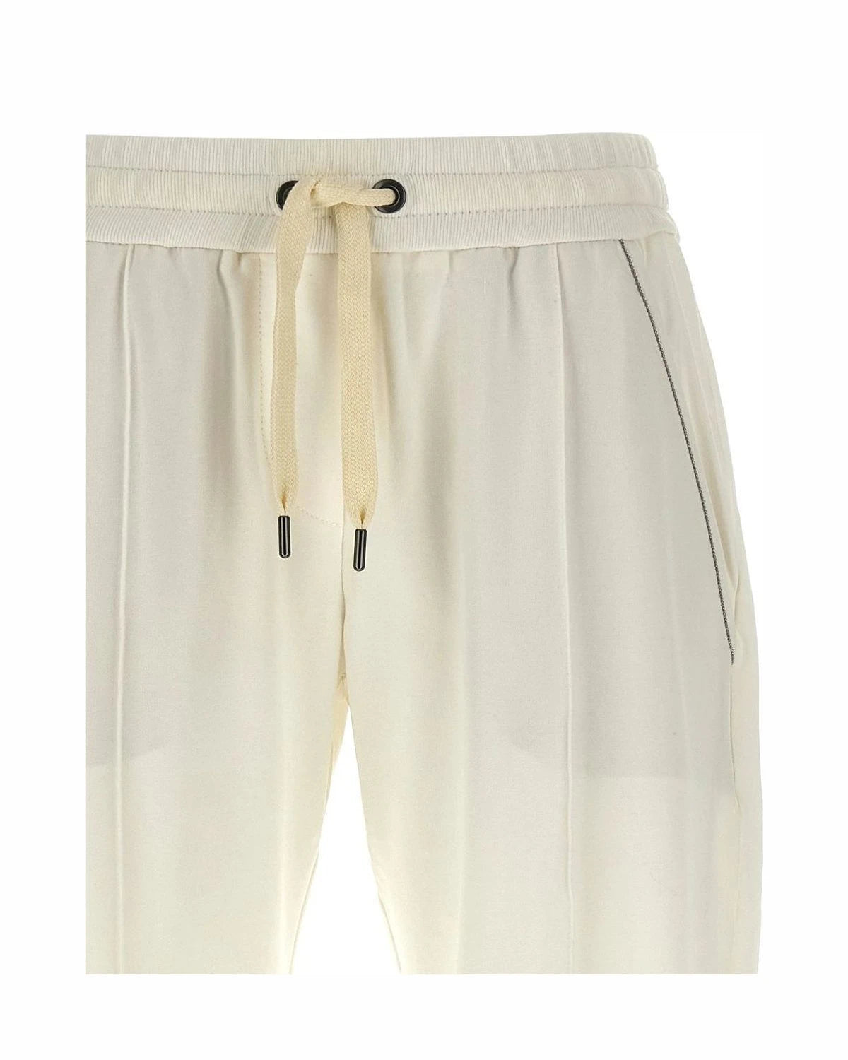Brunello Cucinelli Jogger in white, Cotton — view 3