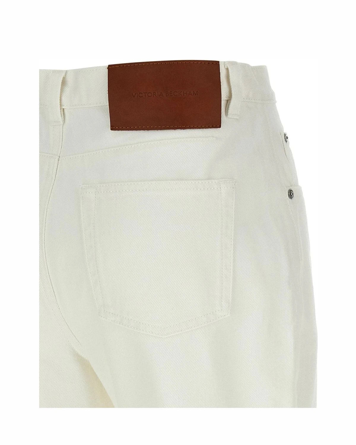 Victoria Beckham Jean in white, Cotton — view 4