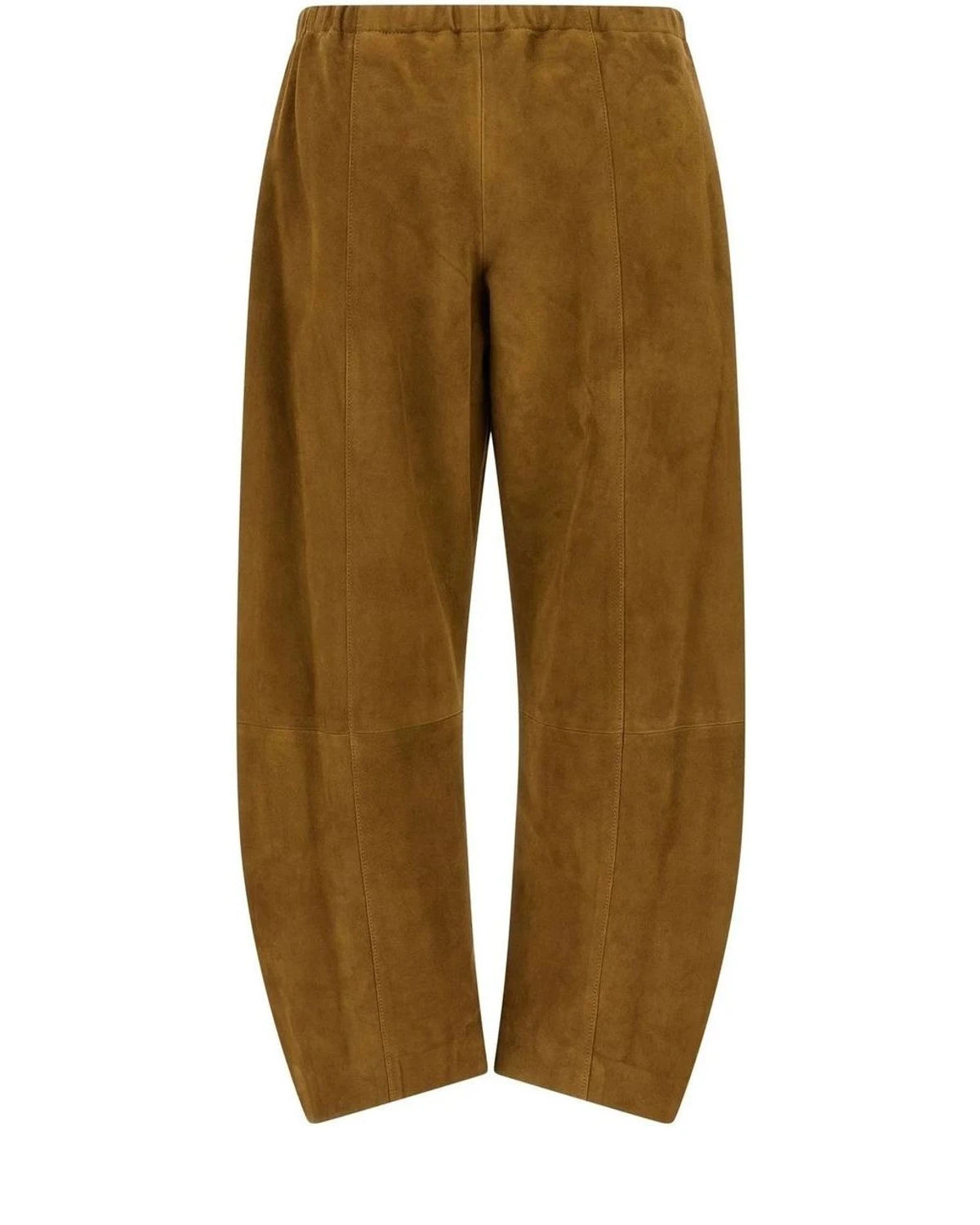 Khaite Trouser in brown, Lamb Leather — view 2