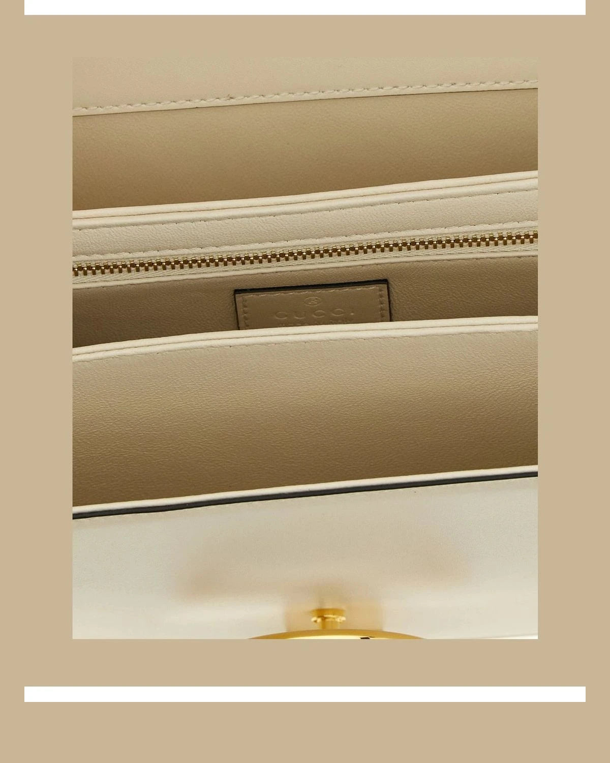 Gucci Shoulder Bag in white, Calfskin Leather — view 4