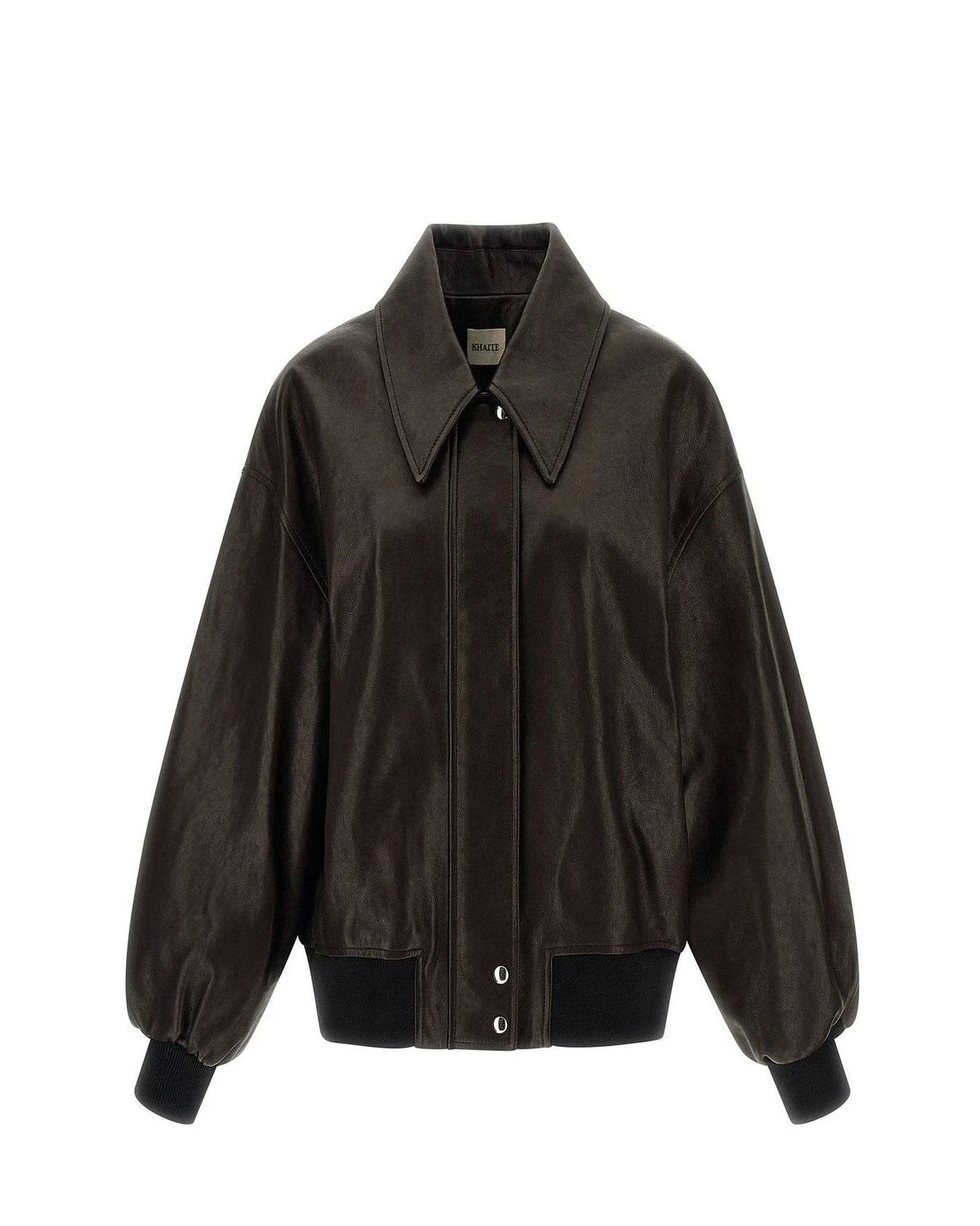 Khaite Bomber Jacket in brown, Lamb Leather