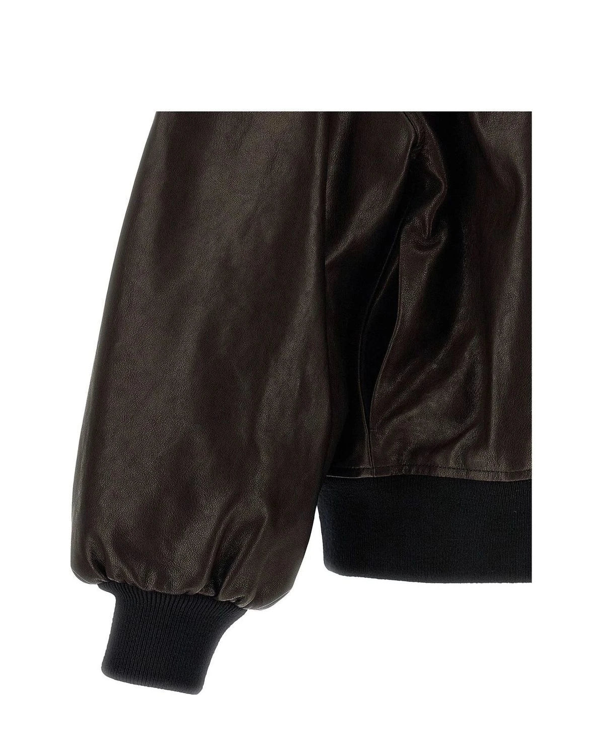 Khaite Bomber Jacket in brown, Lamb Leather — view 4